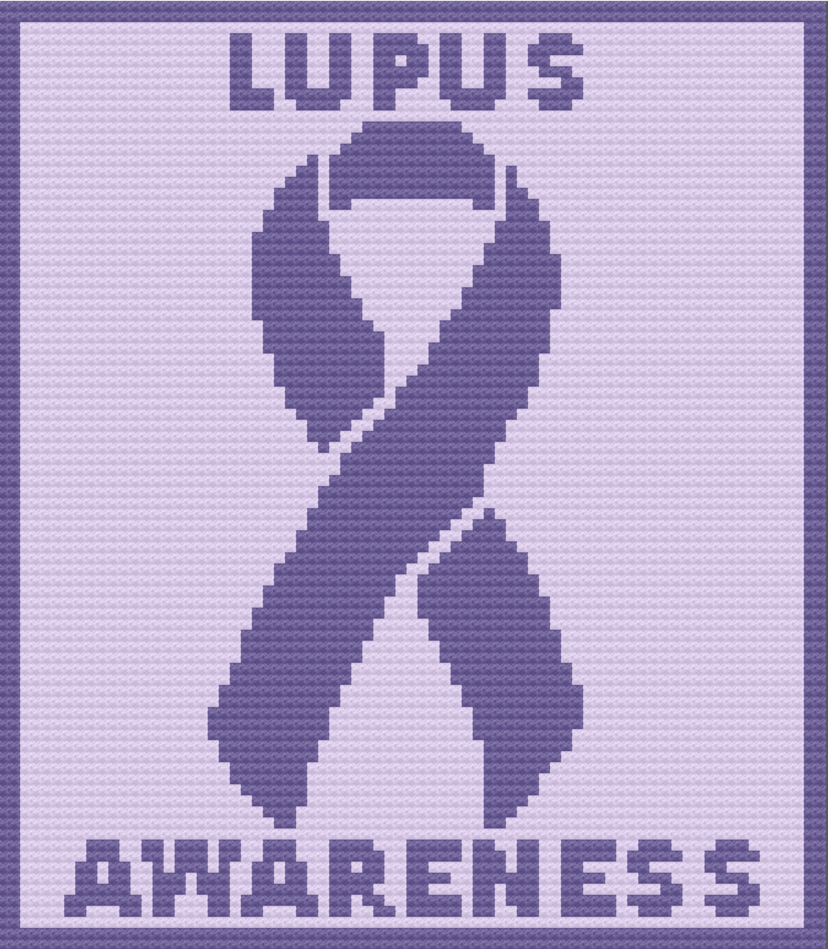 Lupus Awareness Afghan, C2C Crochet Pattern
