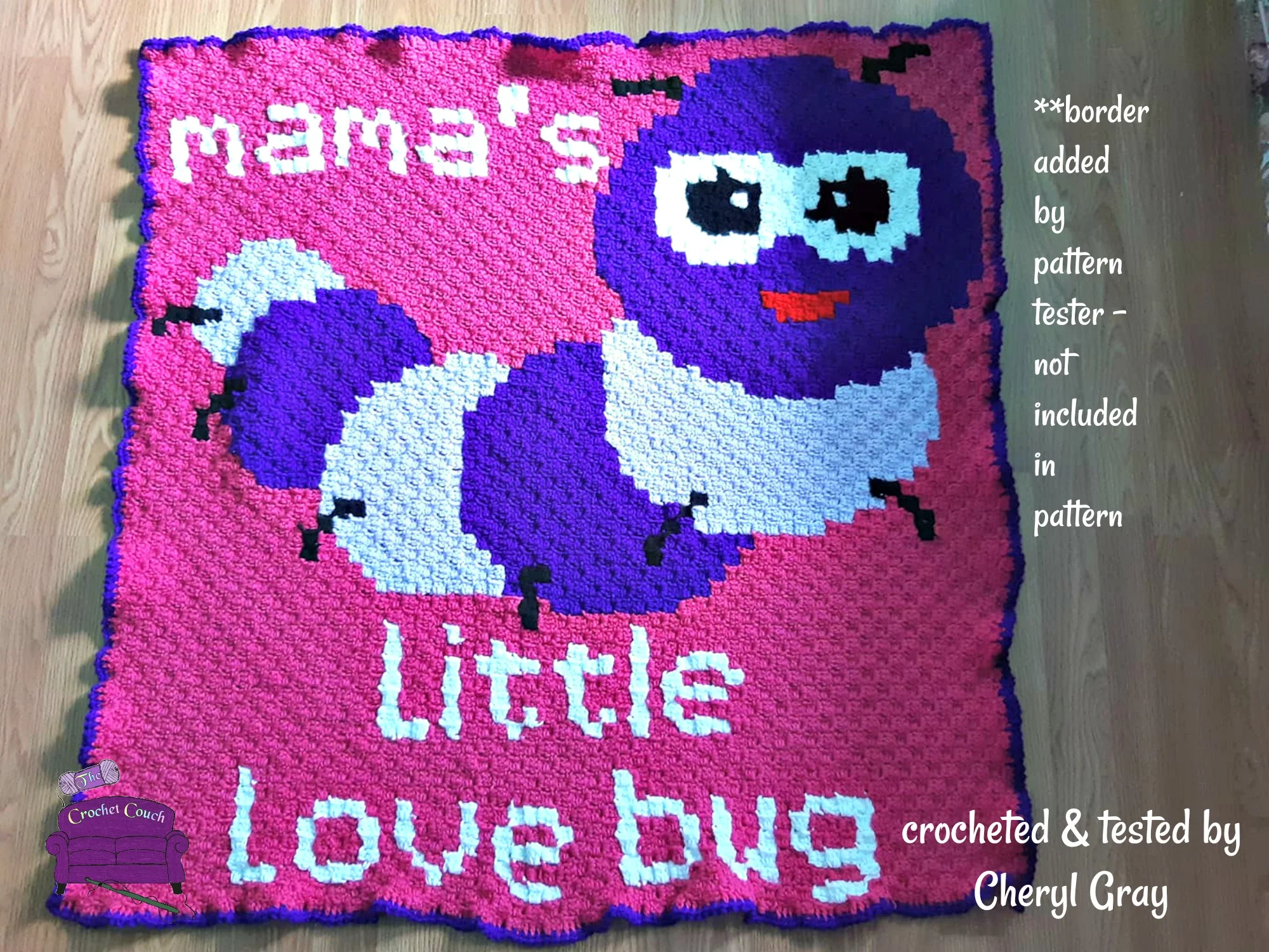 Mamas Little Love Bug Afghan, C2C Crochet Pattern