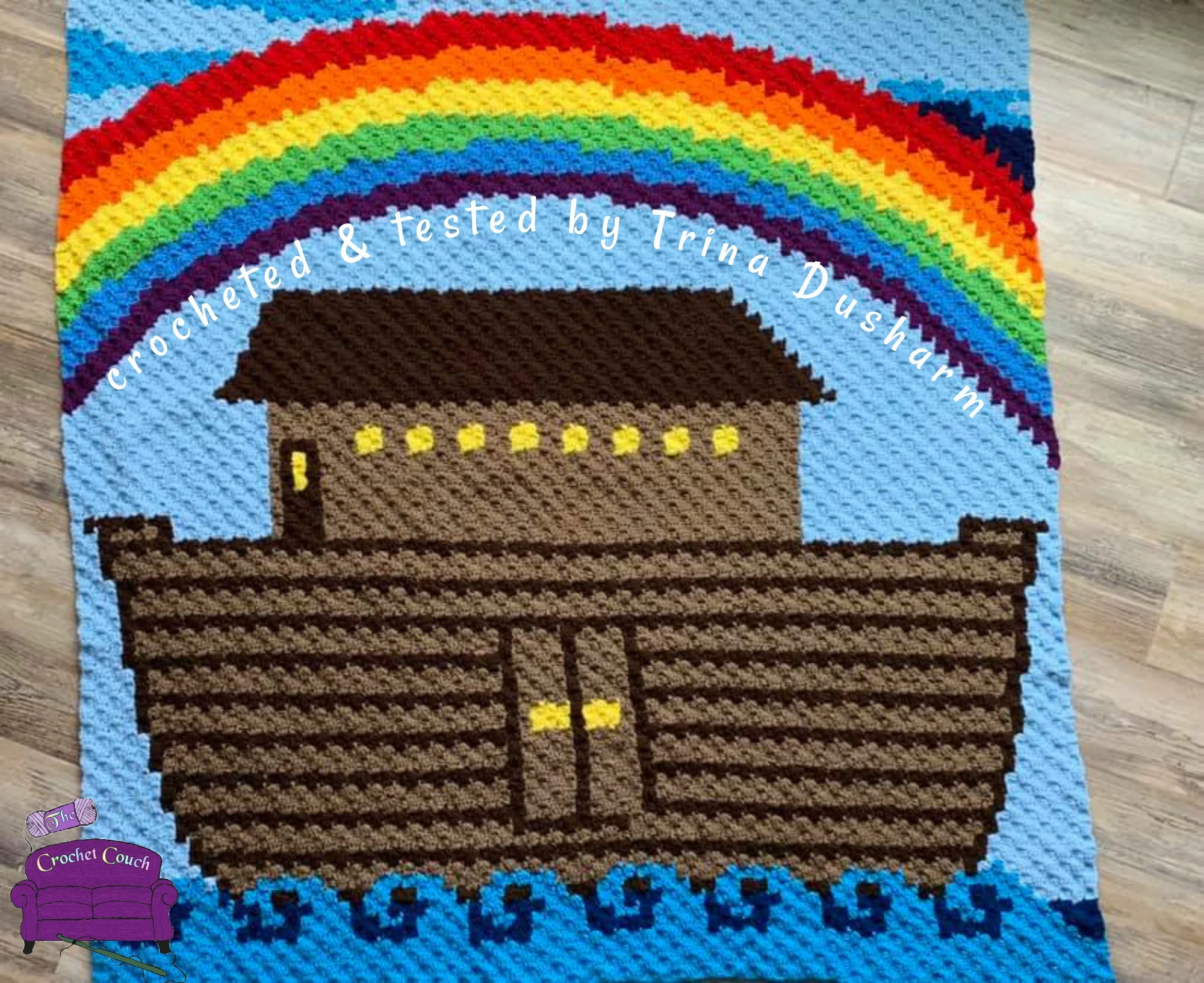 Noah's Ark Kids Afghan, C2C Crochet Pattern