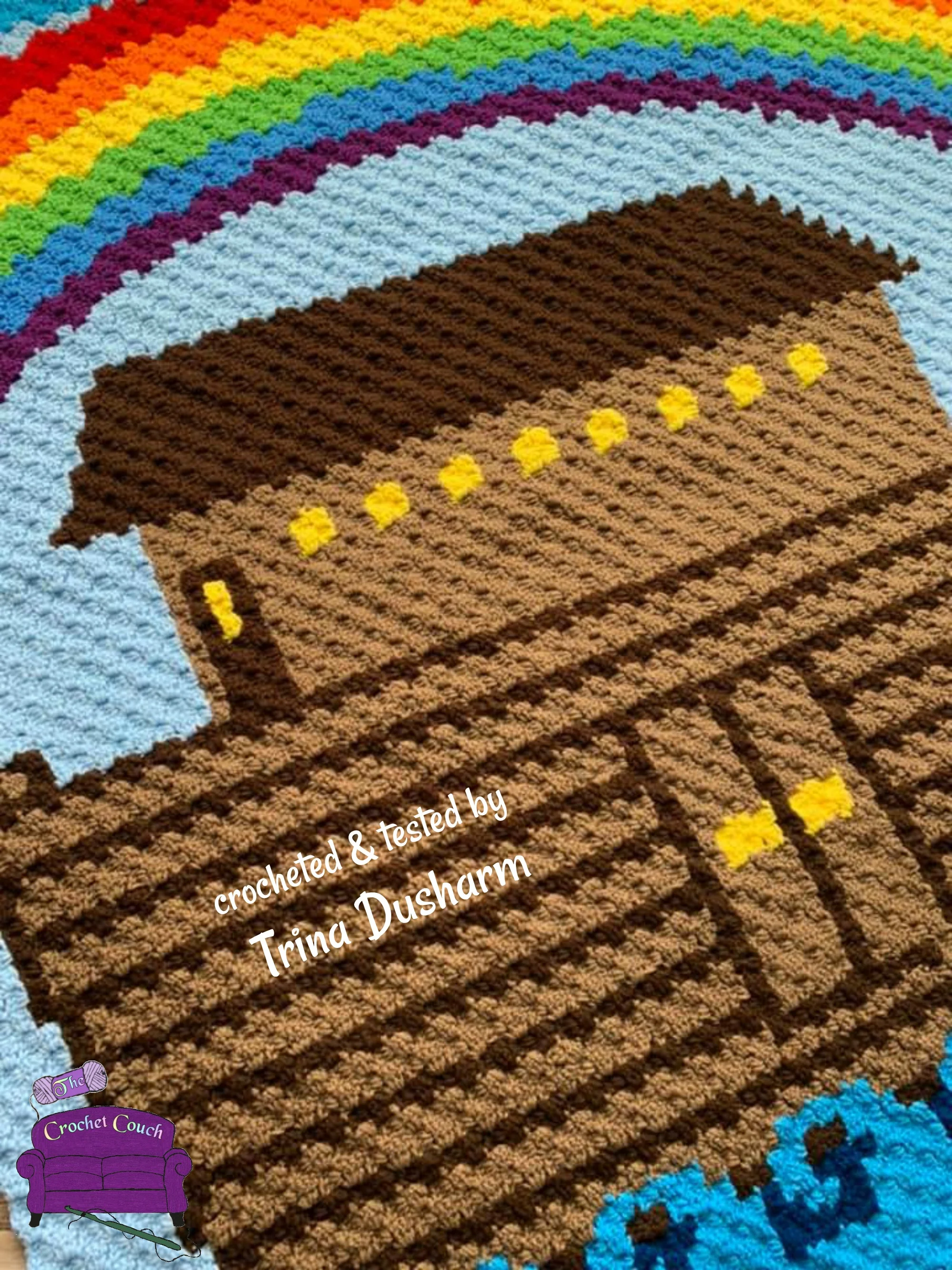 Noah's Ark Kids Afghan, C2C Crochet Pattern