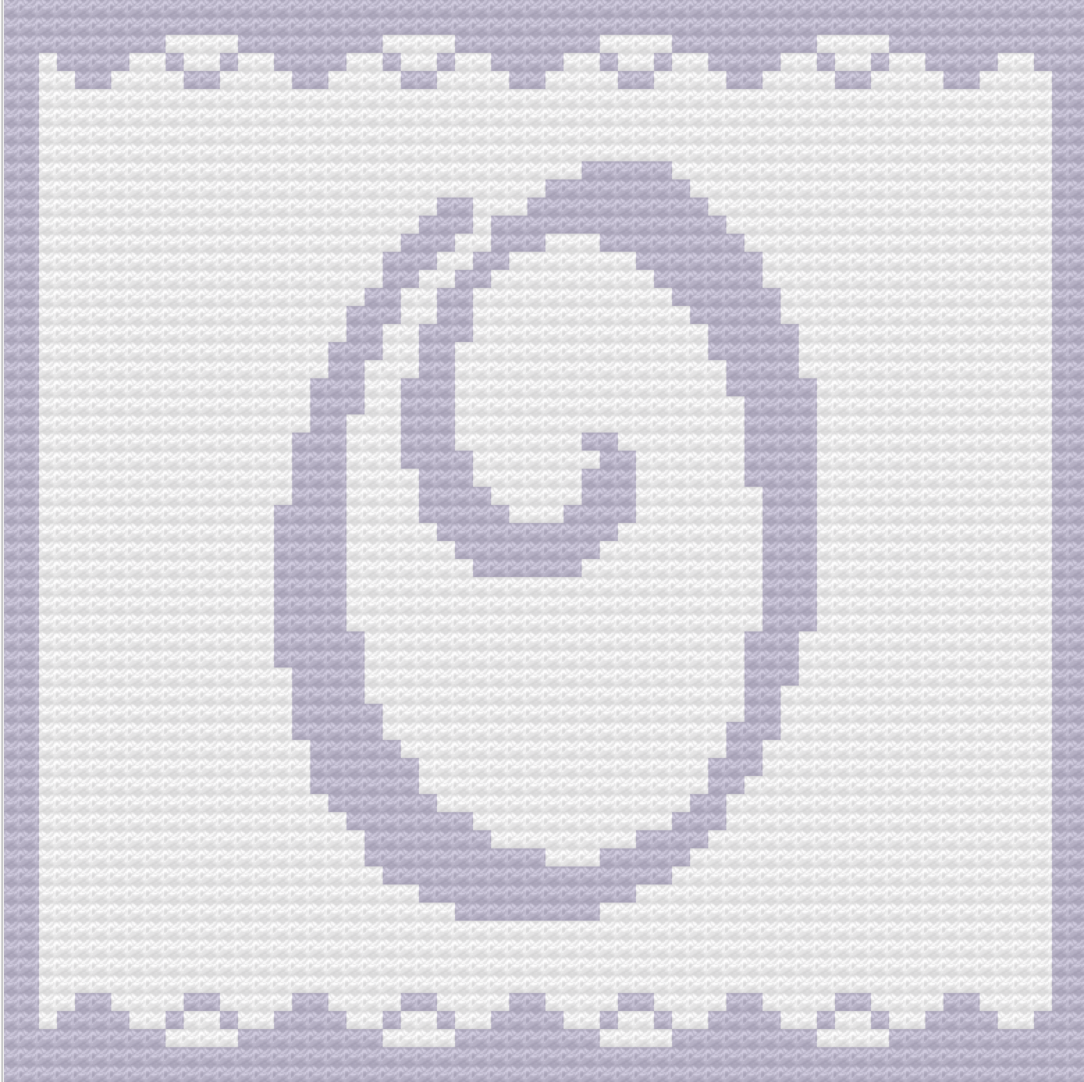 Letter O Baby Afghan, C2C Crochet Pattern