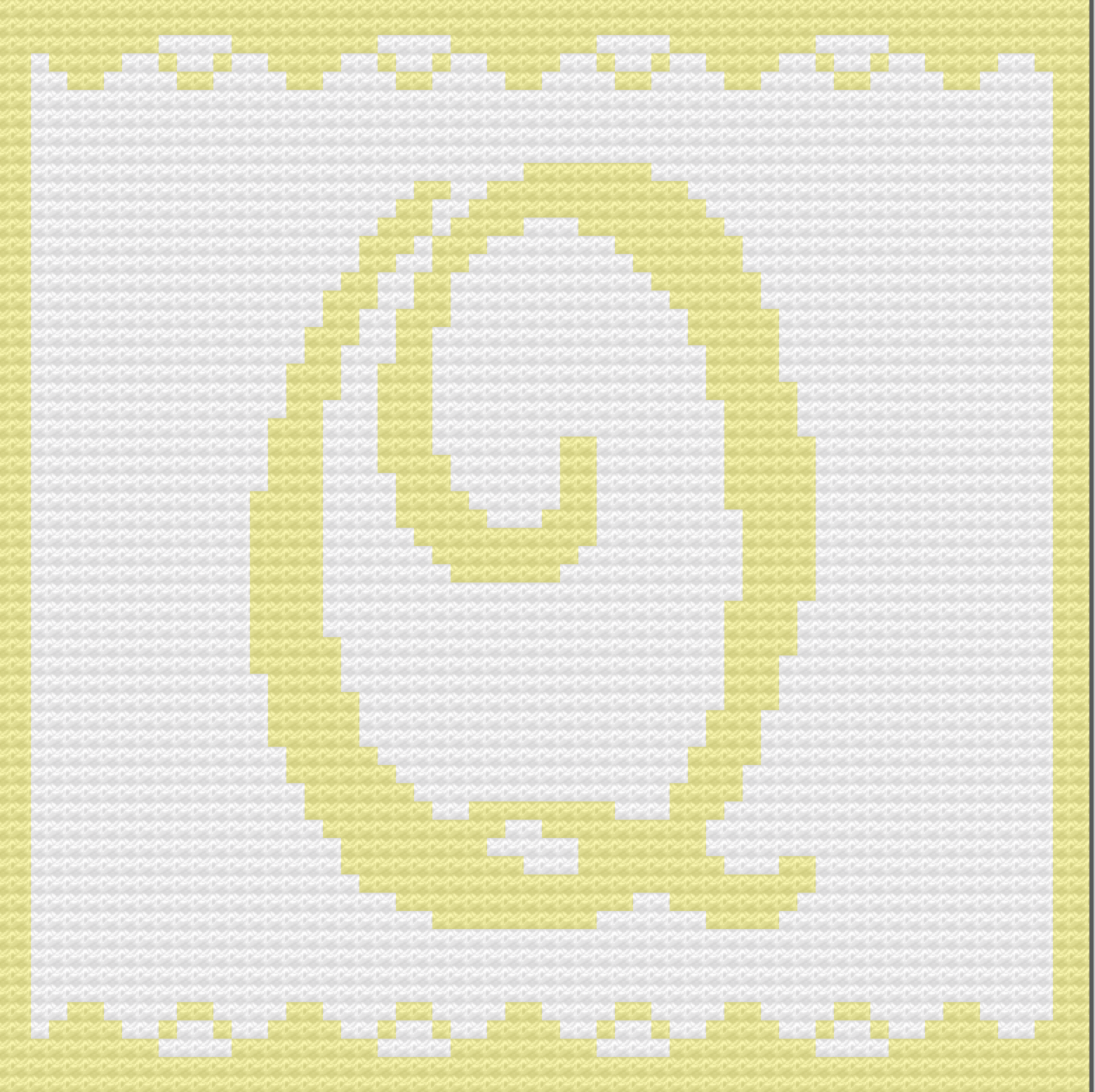 Letter Q Baby Afghan, C2C Crochet Pattern