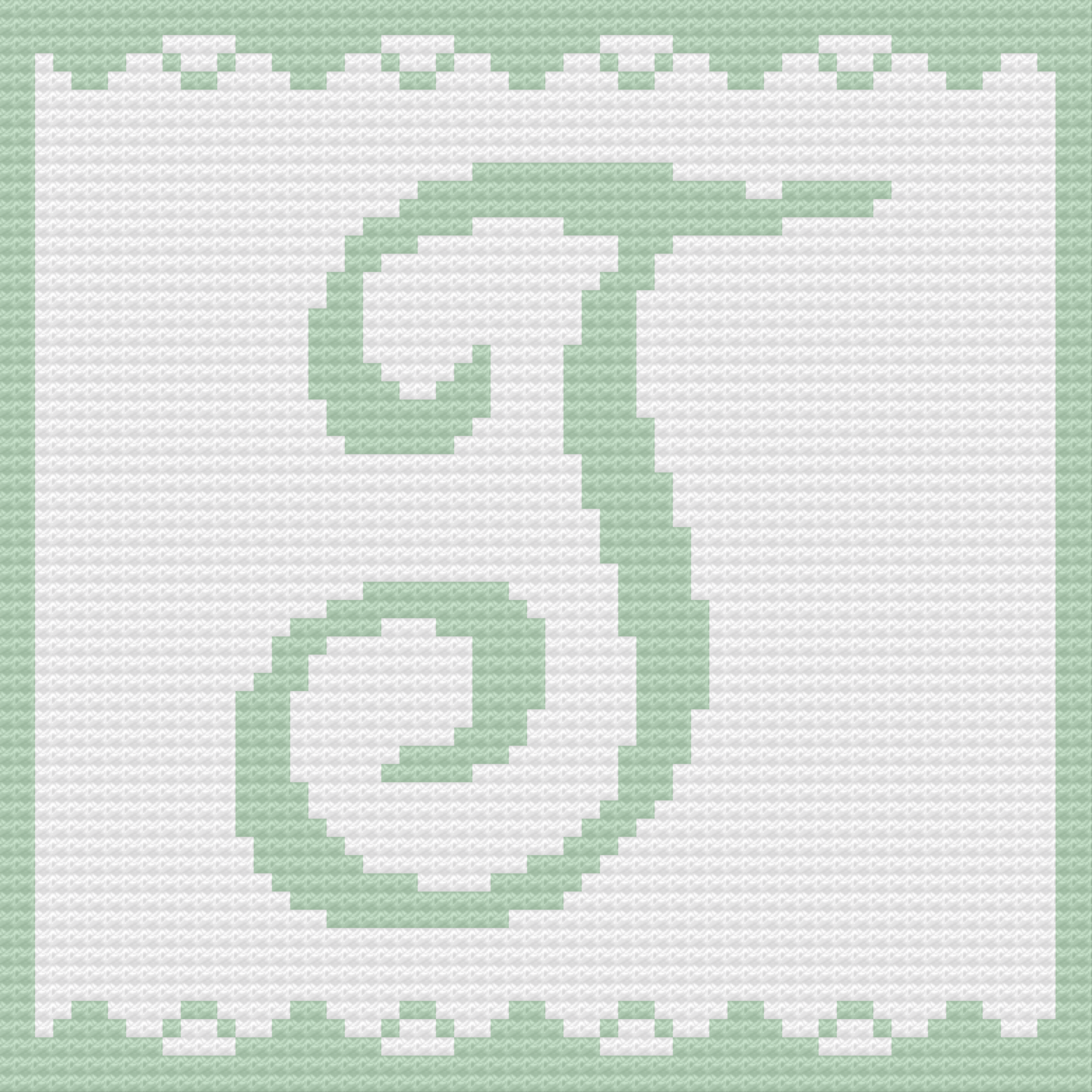 Letter T Baby Afghan, C2C Crochet Pattern