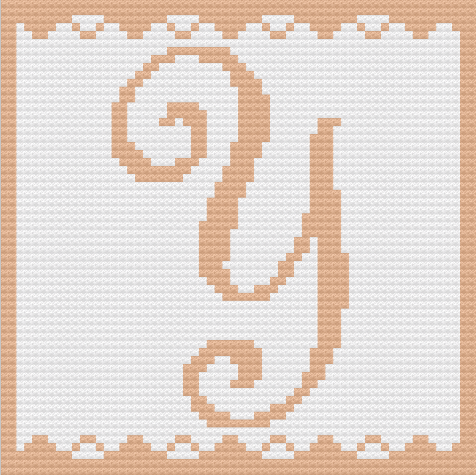 Letter Y Baby Afghan, C2C Crochet Pattern