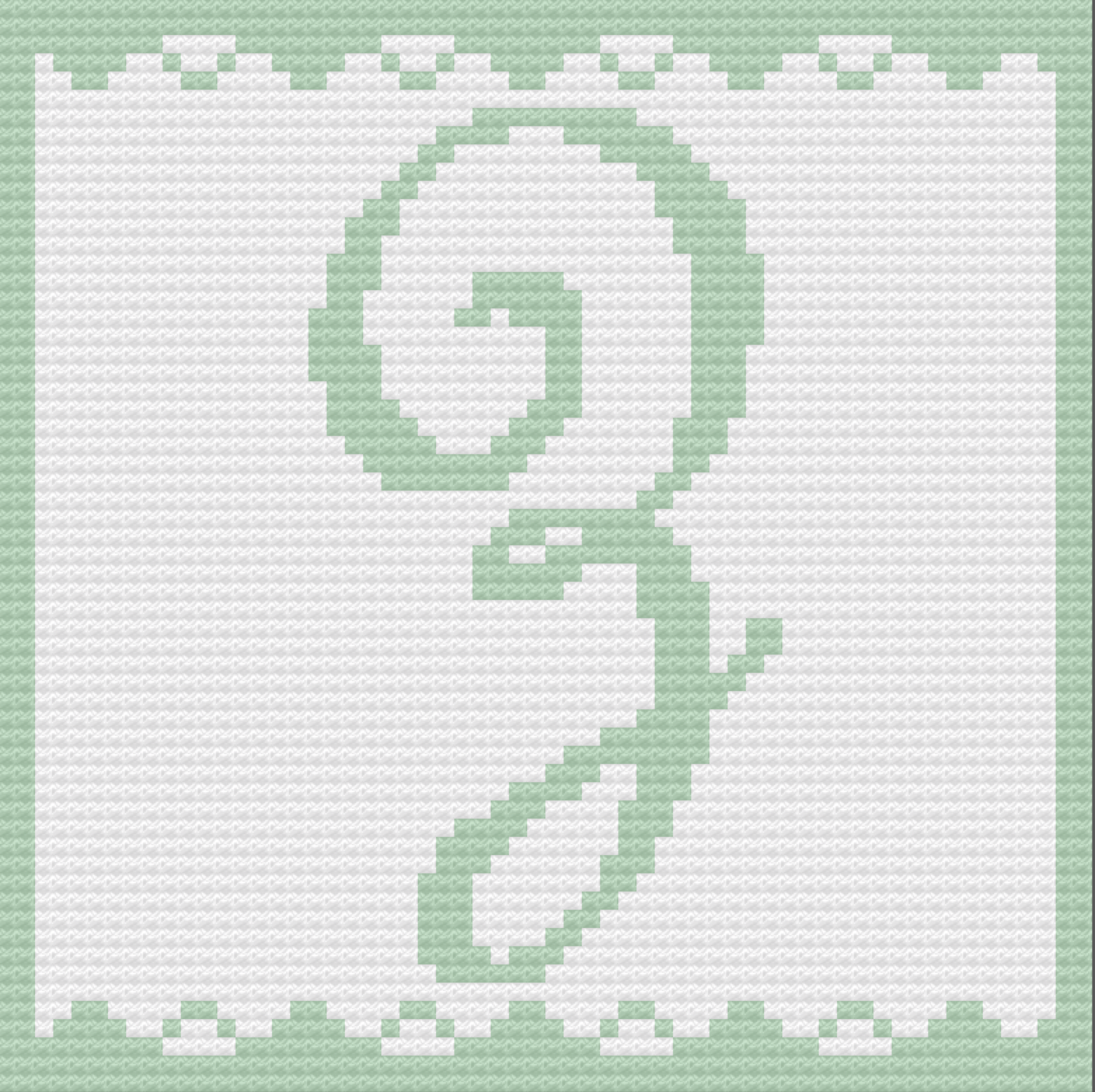 Letter Z Baby Afghan, C2C Crochet Pattern