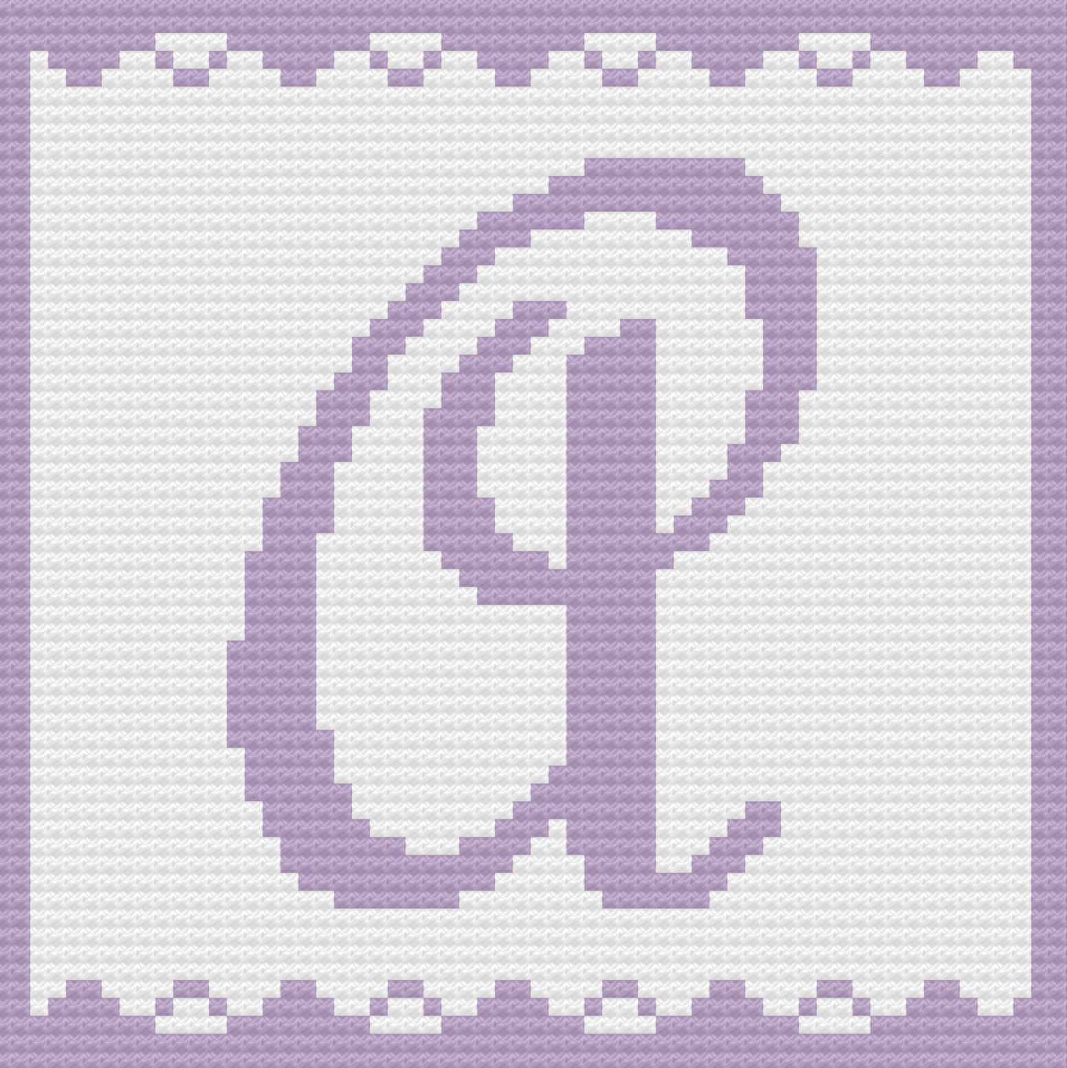 Letter A Baby Afghan, C2C Crochet Pattern