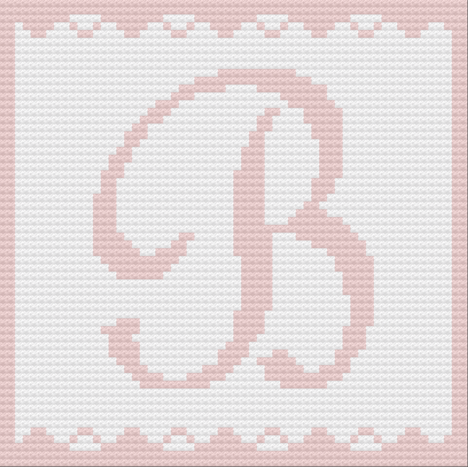 Letter B Baby Afghan, C2C Crochet Pattern