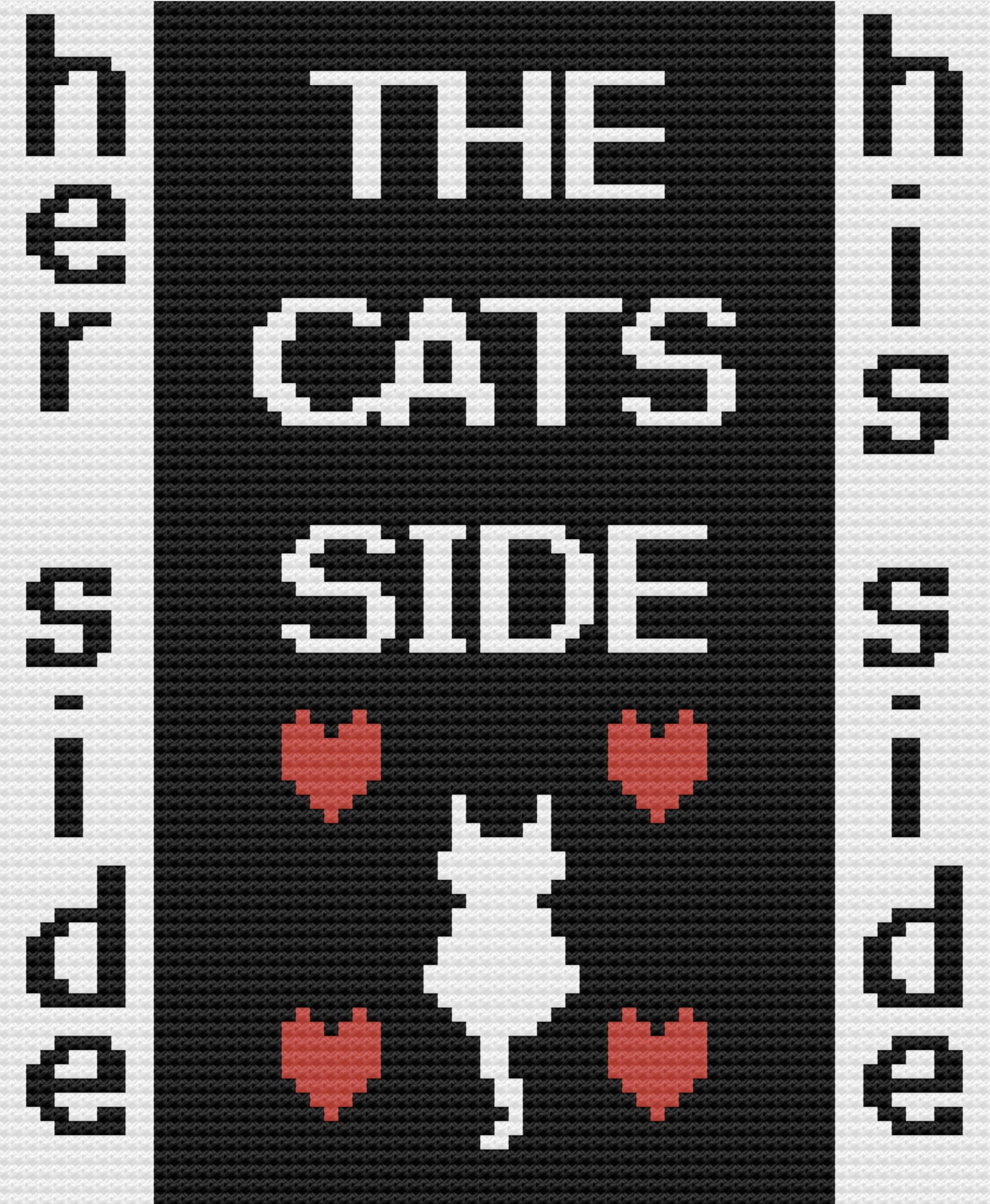 Cats Side Afghan, C2C Crochet Pattern