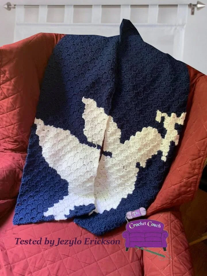 Dove Scarf, C2C Crochet Pattern