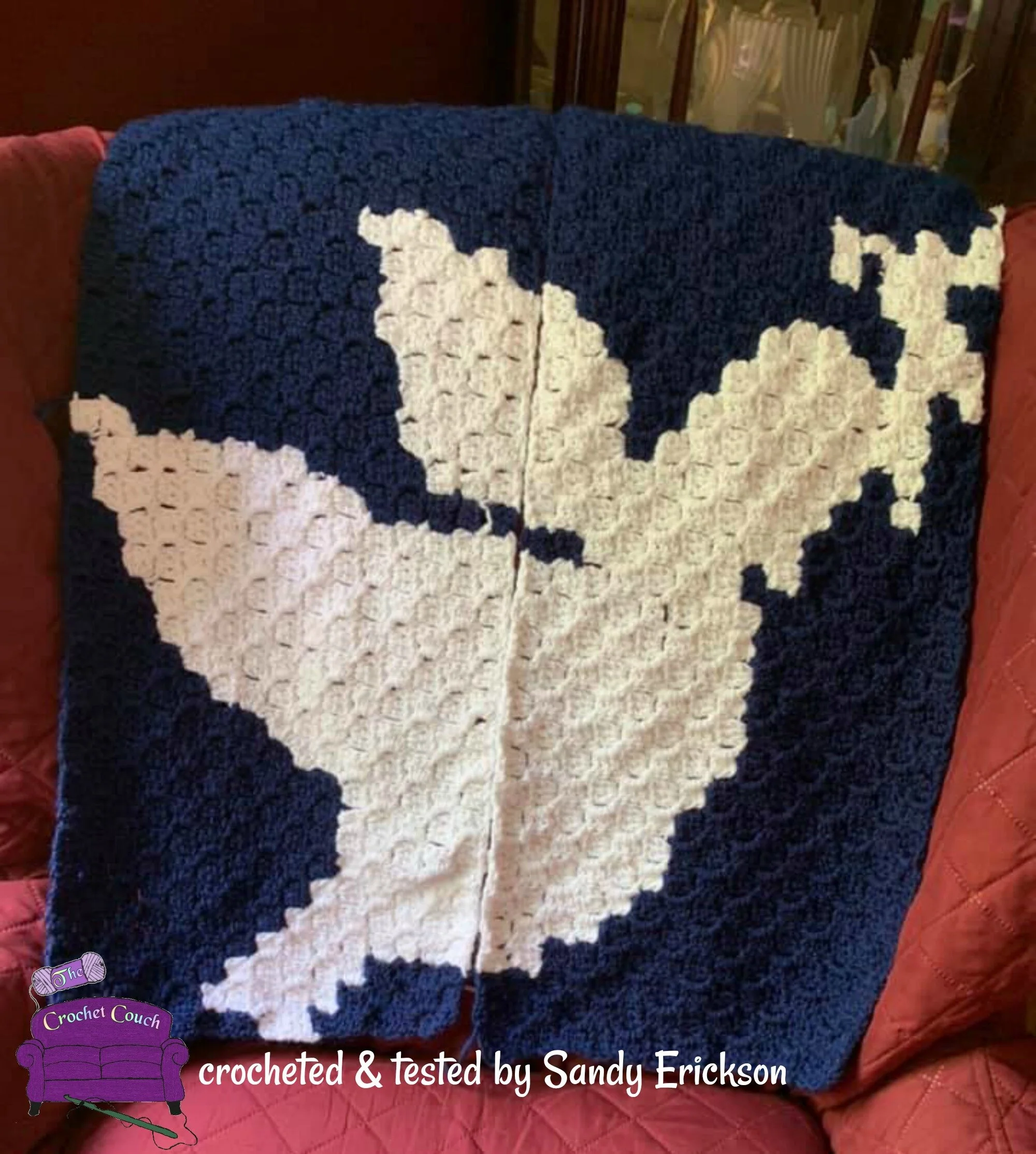 Dove Scarf, C2C Crochet Pattern