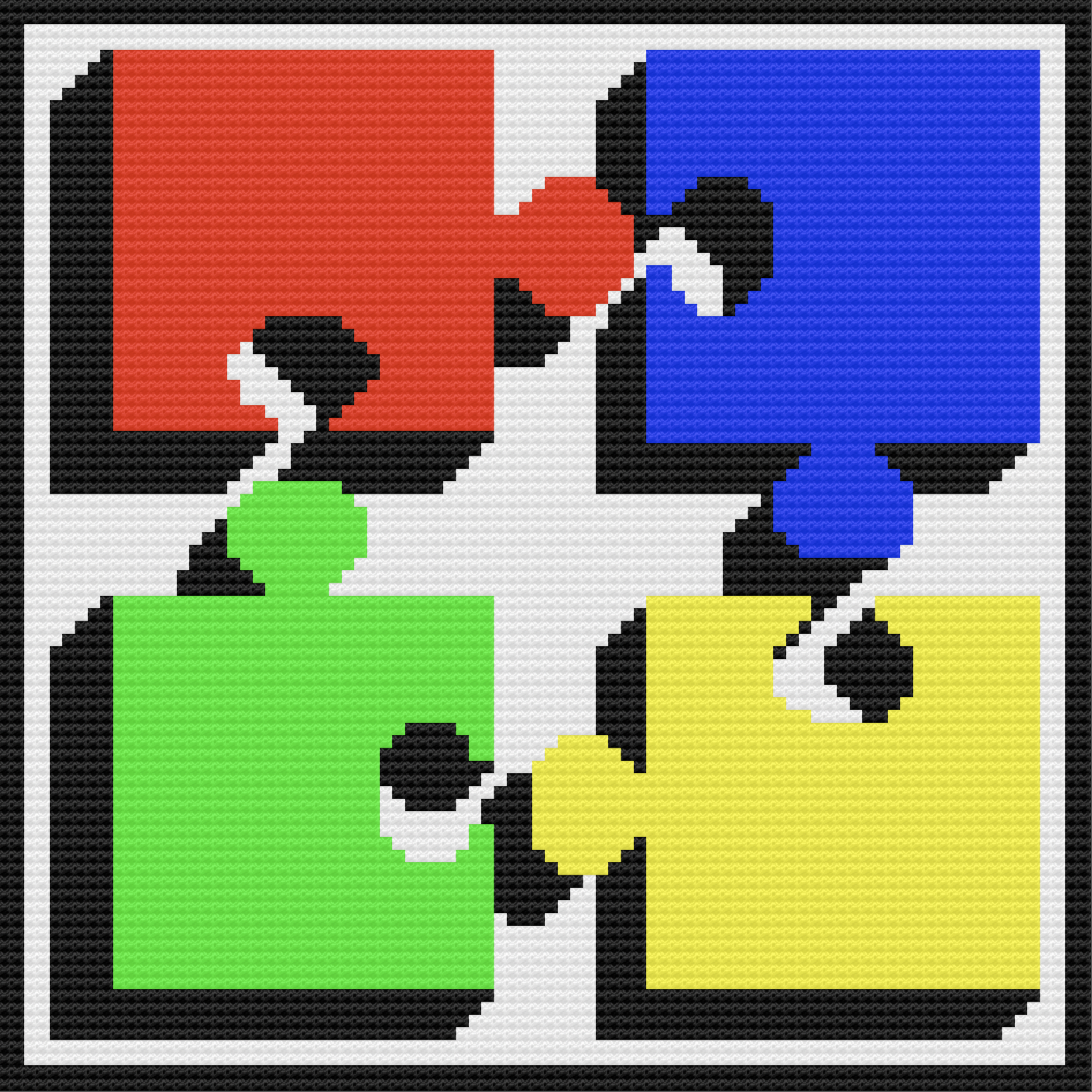 Puzzle Big Pieces Afghan, C2C Crochet Pattern, Written Row by Row, Color Counts, Instant Download, C2C Graph, C2C Pattern, Graphgan Pattern, Corner to Corner, Graphgan, Crochet Pattern