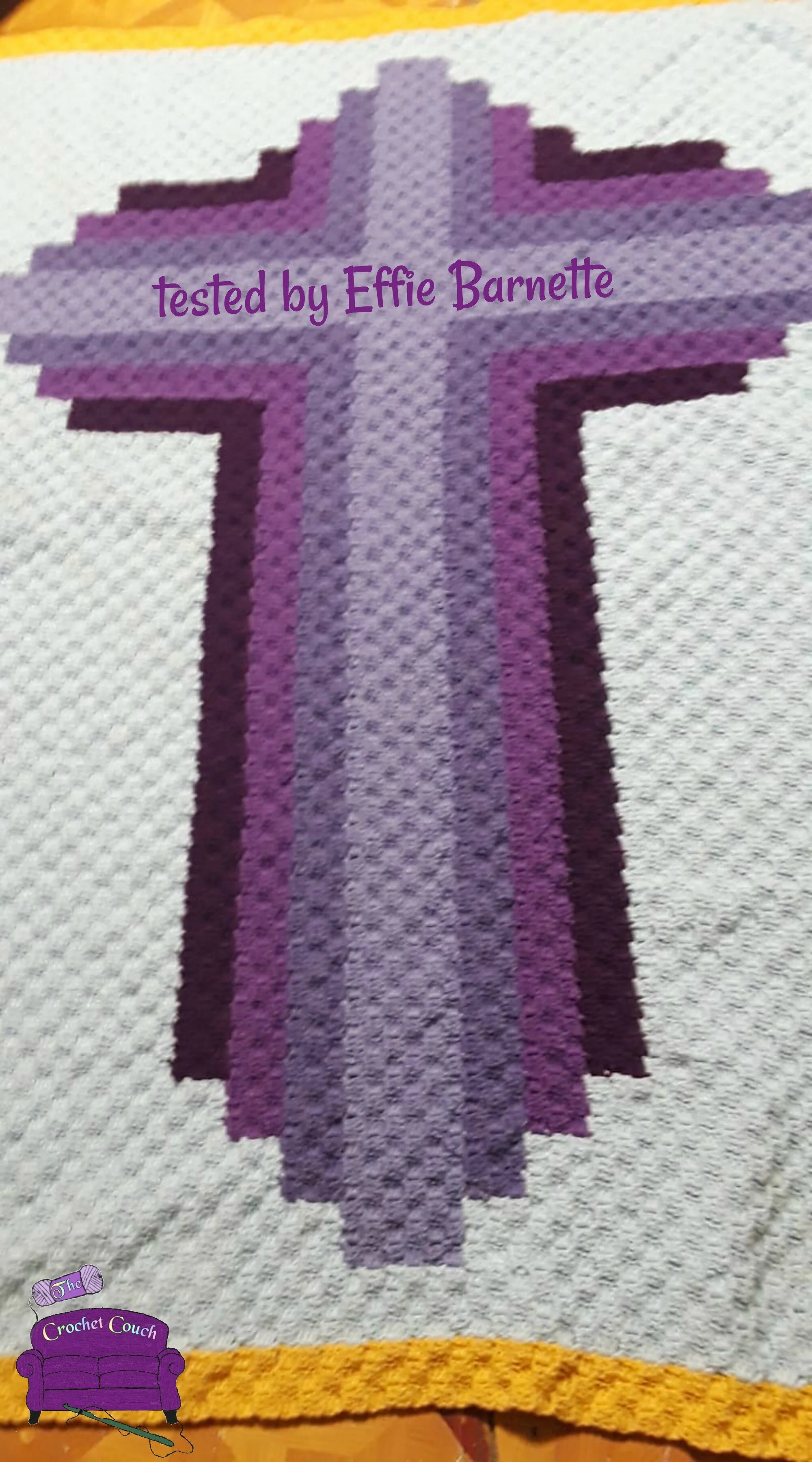 Cross Quilt Afghan, C2C Crochet Pattern