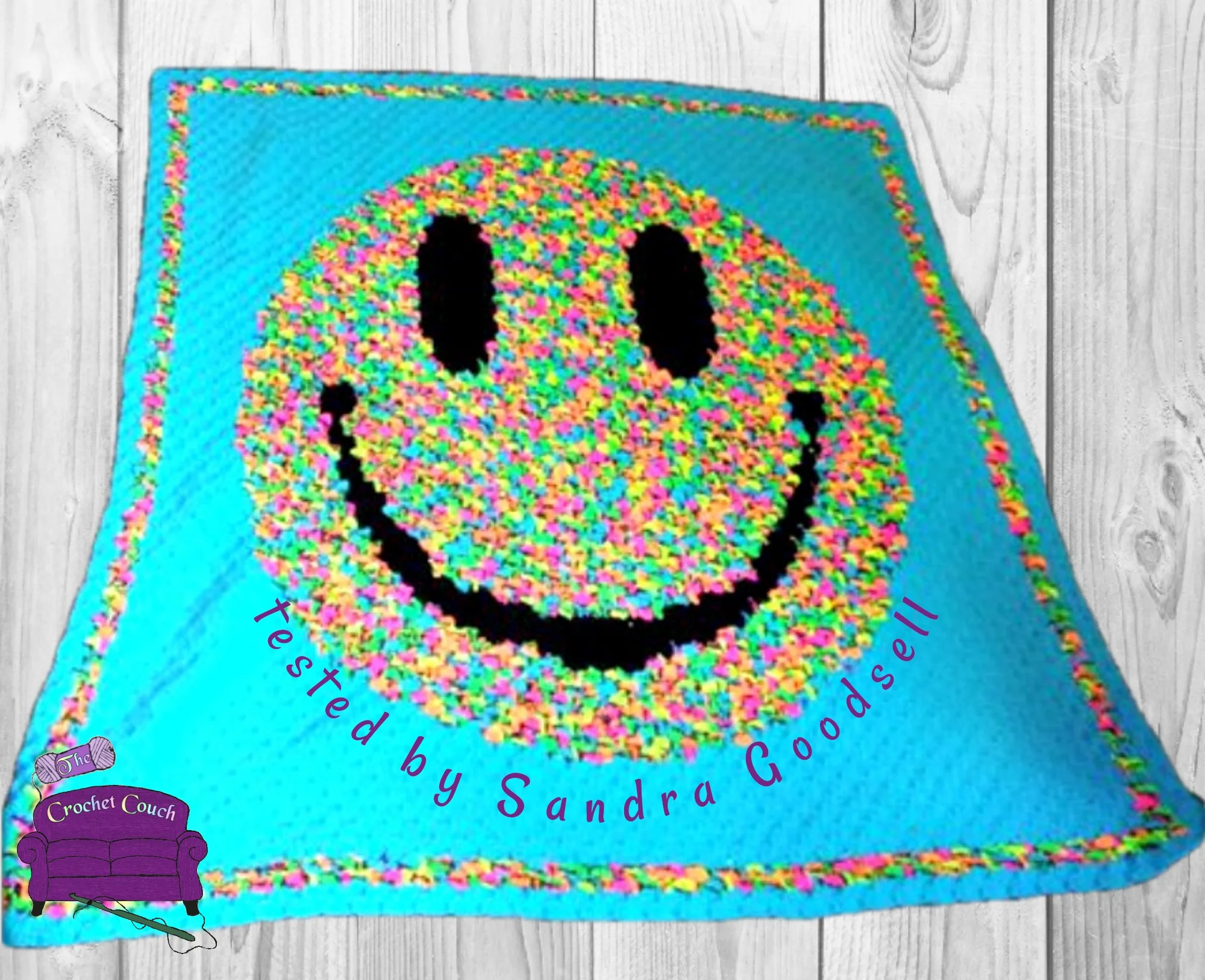 Smiley Face Afghan, C2C Crochet Pattern, Written Row by Row, Color Counts, Instant Download, C2C Graph, C2C Pattern, Graphgan Pattern, Corner to Corner, Graphgan, Crochet Pattern