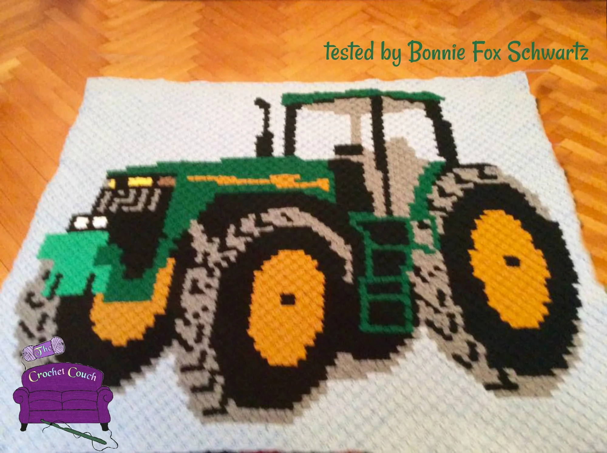 Tractor Afghan, C2C Crochet Pattern, Written Row by Row, Color Counts, Instant Download, C2C Graph, C2C Pattern, Graphgan Pattern, Corner to Corner, Graphgan, Crochet Pattern