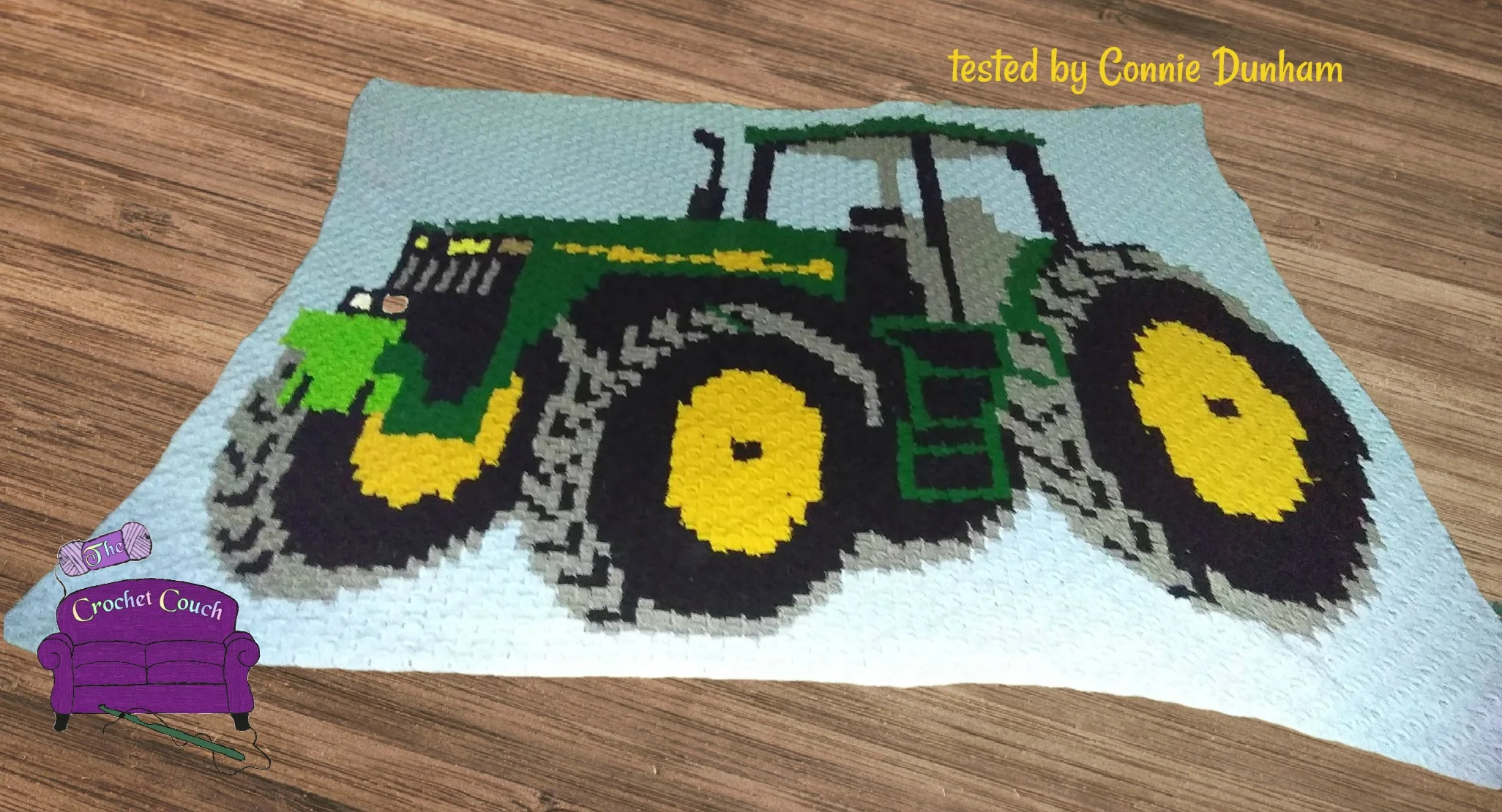 Tractor Afghan, C2C Crochet Pattern, Written Row by Row, Color Counts, Instant Download, C2C Graph, C2C Pattern, Graphgan Pattern, Corner to Corner, Graphgan, Crochet Pattern
