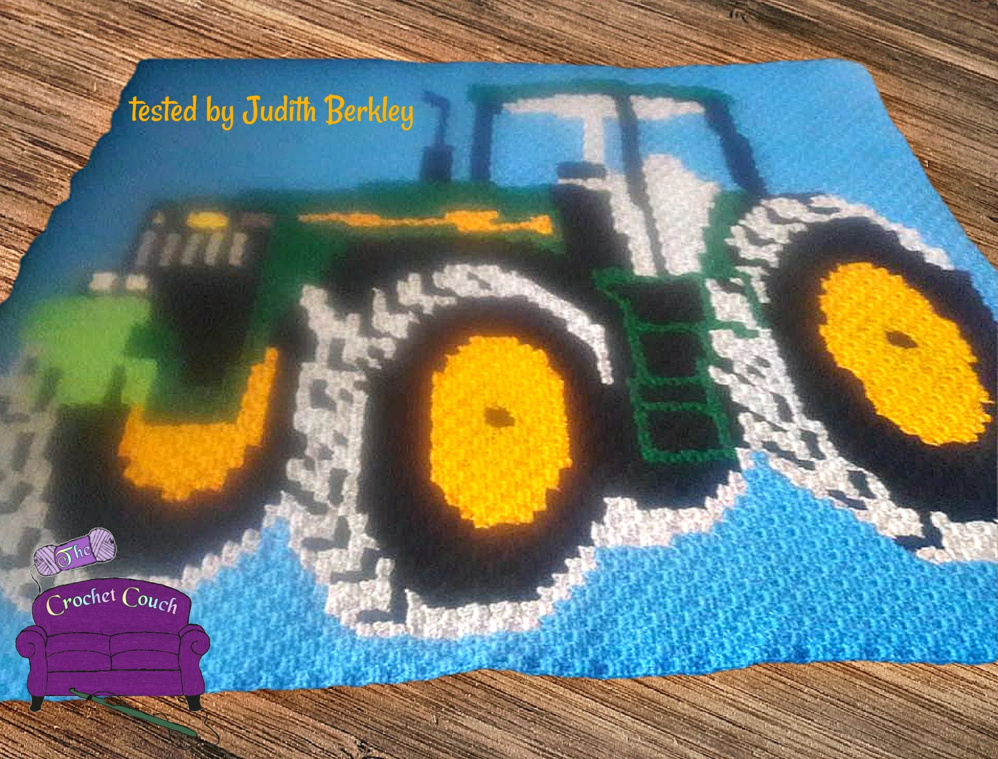 Tractor Afghan, C2C Crochet Pattern, Written Row by Row, Color Counts, Instant Download, C2C Graph, C2C Pattern, Graphgan Pattern, Corner to Corner, Graphgan, Crochet Pattern