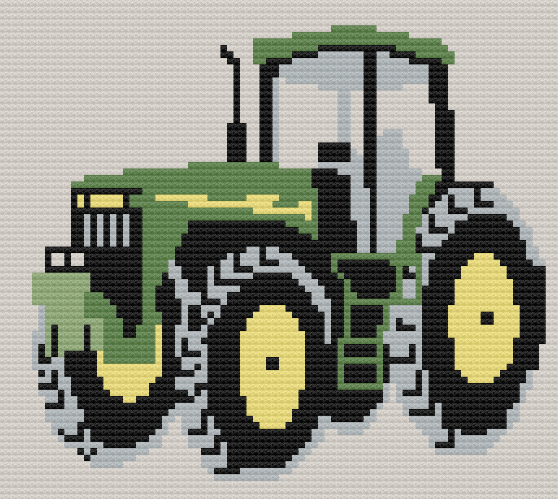 Tractor Afghan, C2C Crochet Pattern, Written Row by Row, Color Counts, Instant Download, C2C Graph, C2C Pattern, Graphgan Pattern, Corner to Corner, Graphgan, Crochet Pattern