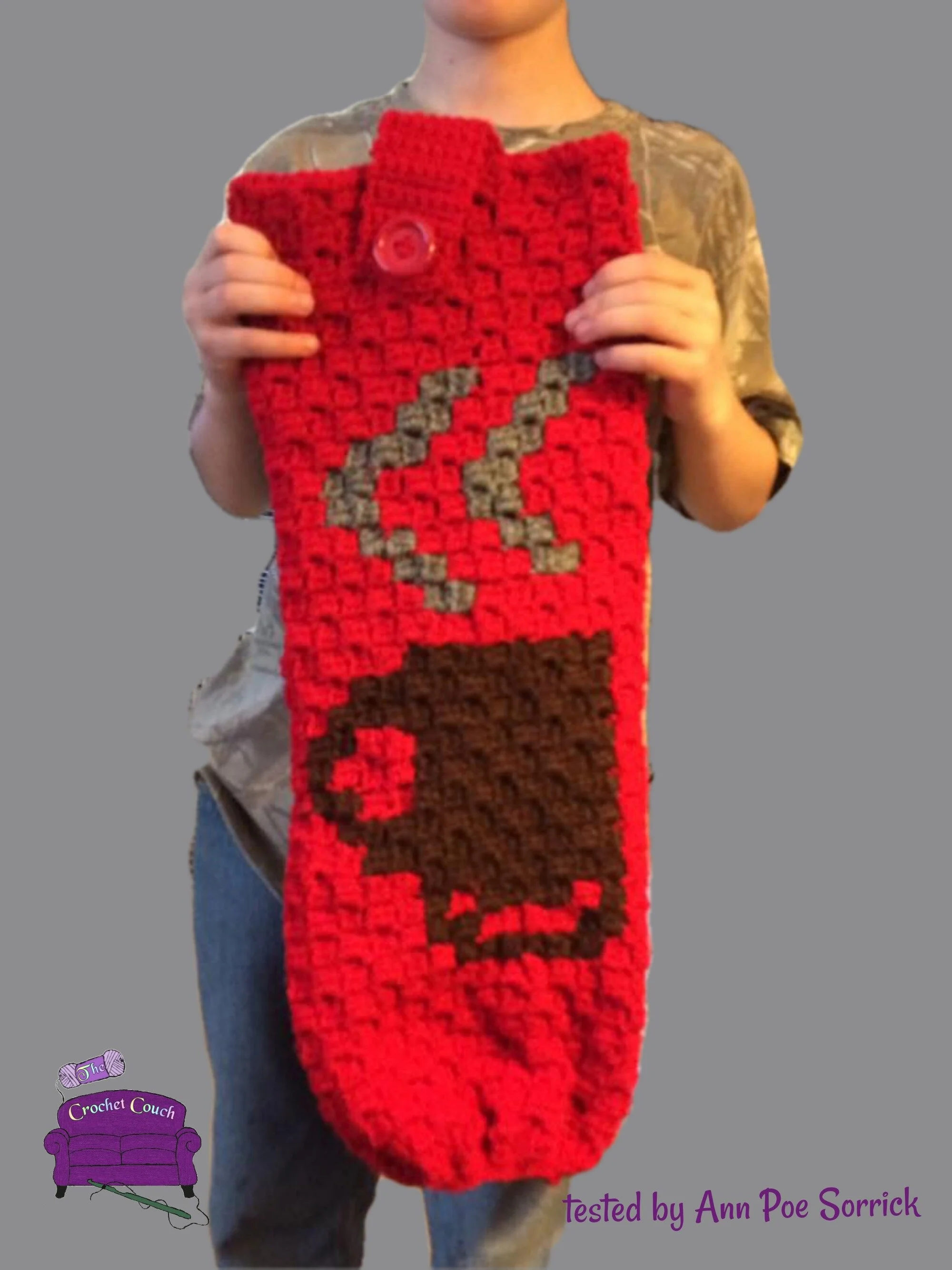 Coffee Cup Grocery Bag Holder, C2C Crochet Pattern