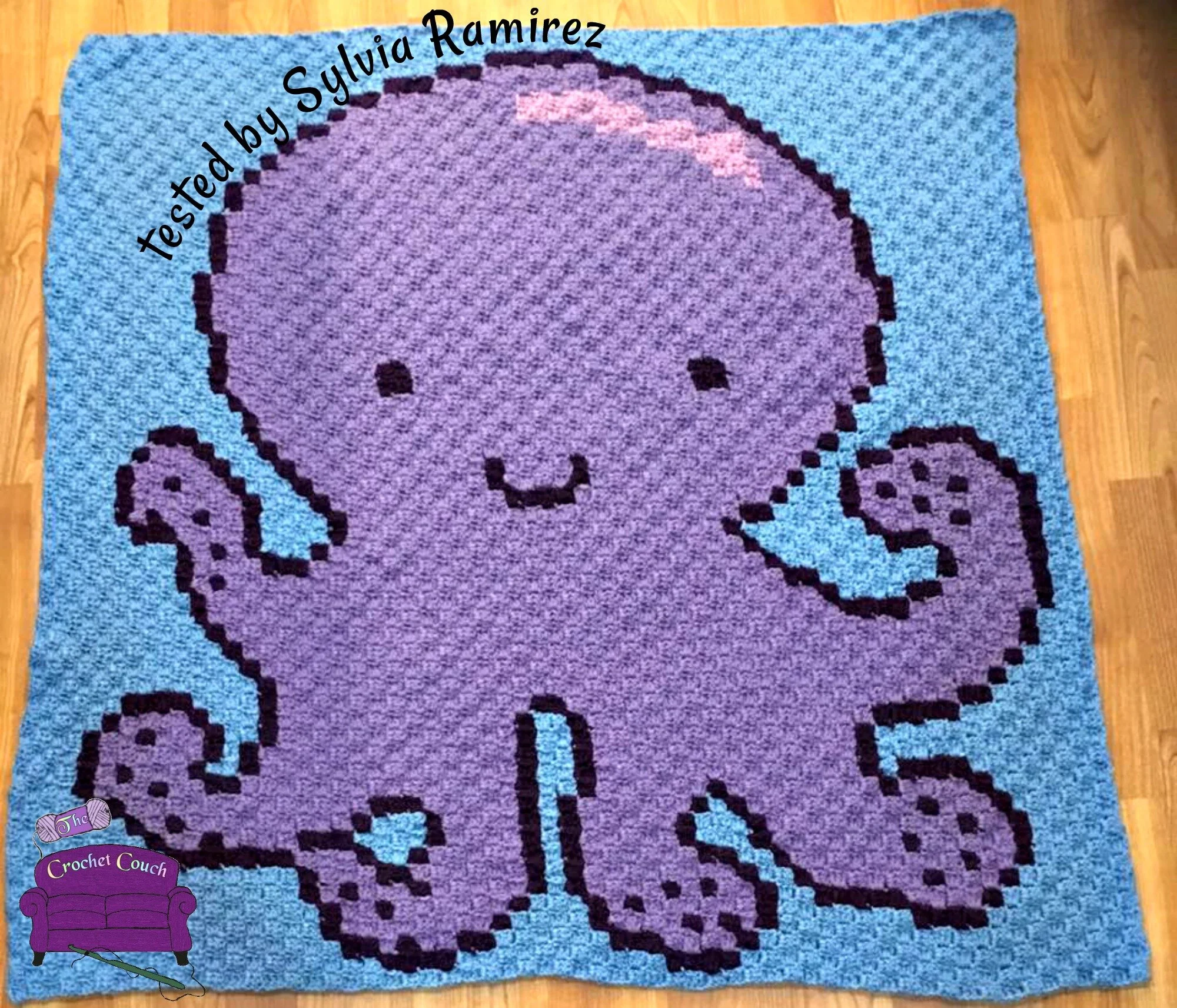 Octopus Baby Afghan, C2C Crochet Pattern