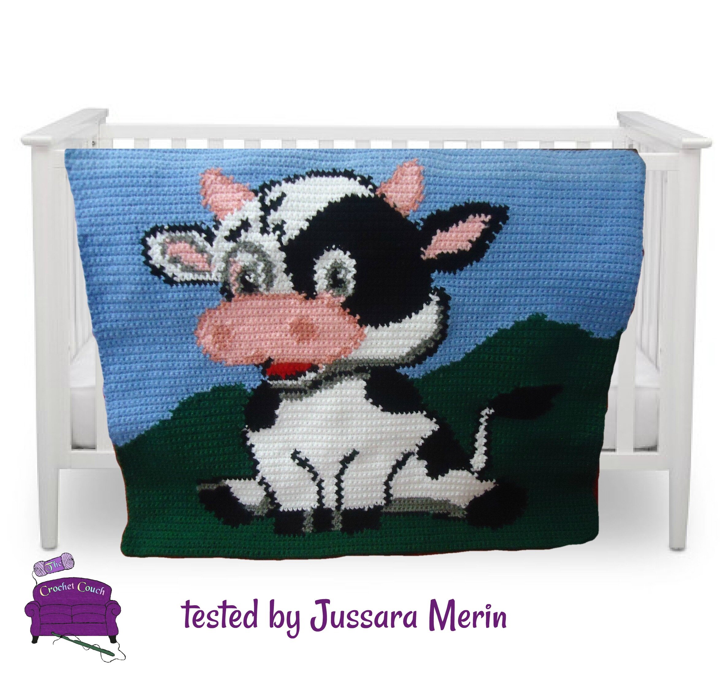 Calf Baby Afghan, SC or TSS Crochet Pattern