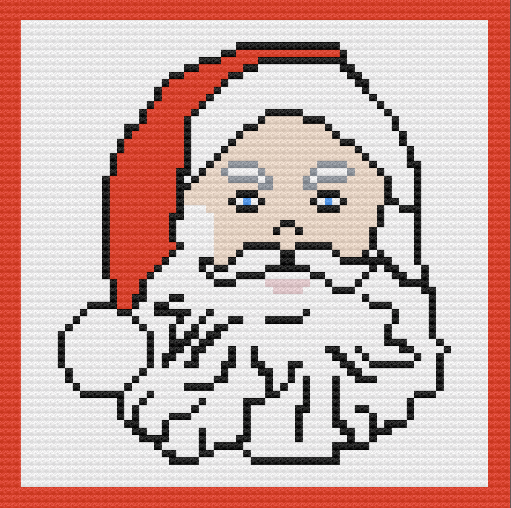 Santa Claus Afghan, C2C Crochet Pattern