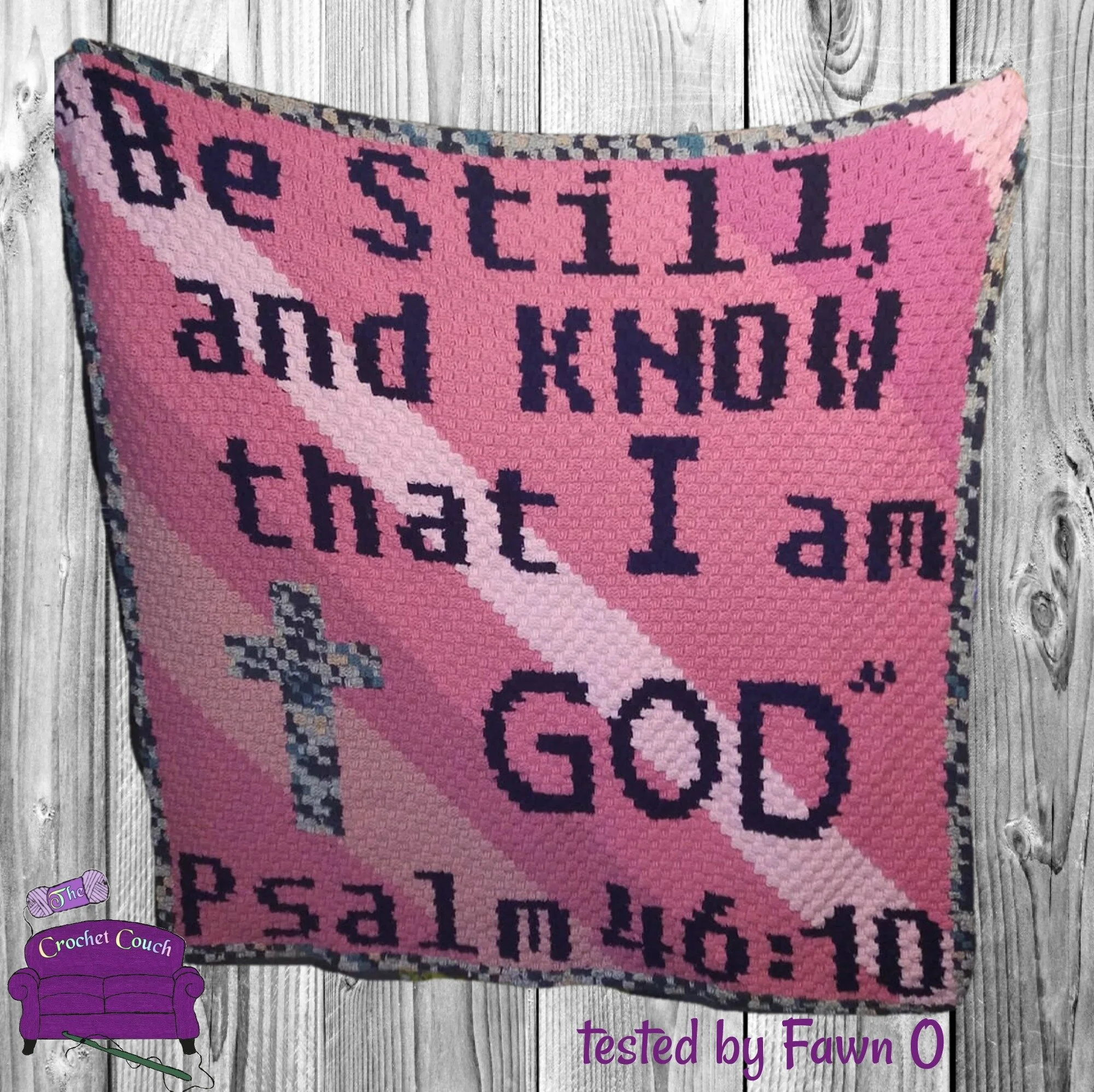 Be Still Afghan, Psalm 46:10, C2C Crochet Pattern