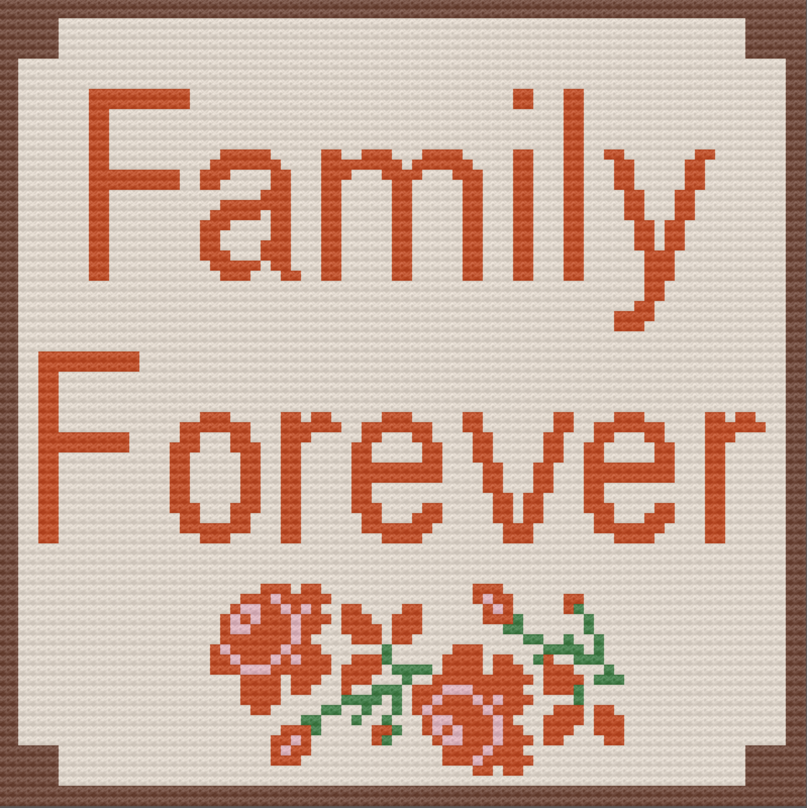 Family Forever Afghan, C2C Crochet Pattern, Written Row by Row, Color Counts, Instant Download, C2C Graph, C2C Pattern, Graphgan Pattern, Corner to Corner, Graphgan, Crochet Pattern
