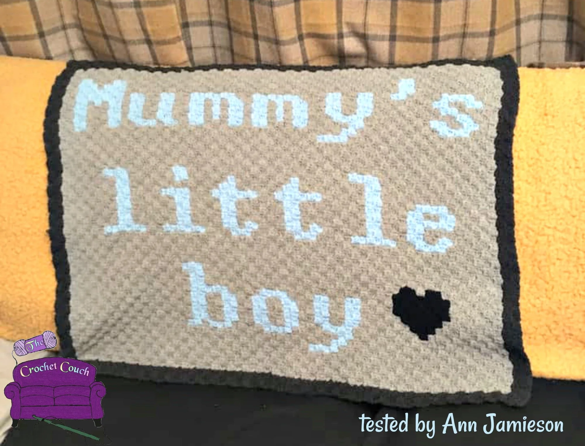 Mummy’s Little Boy Afghan, C2C Crochet Pattern