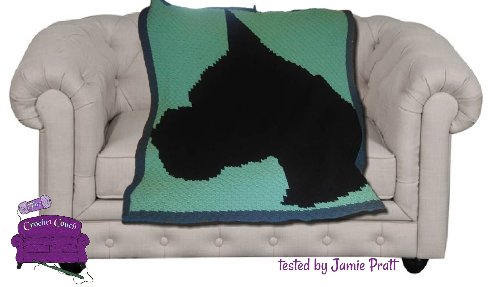 Boxer Silhouette Afghan, C2C Crochet Pattern