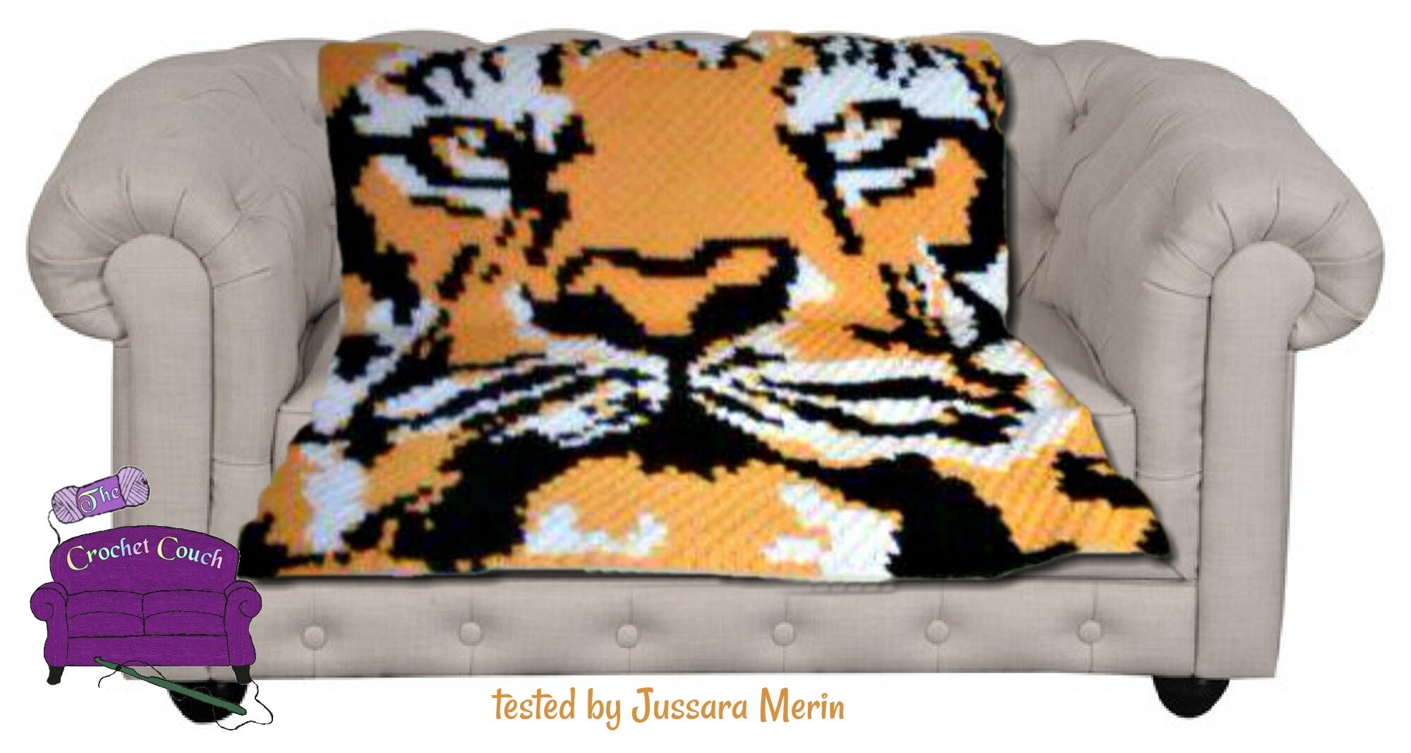 Tiger Afghan, C2C Crochet Pattern, Written Row by Row, Color Counts, Instant Download, C2C Graph, C2C Pattern, Graphgan Pattern, Corner to Corner, Graphgan, Crochet Pattern