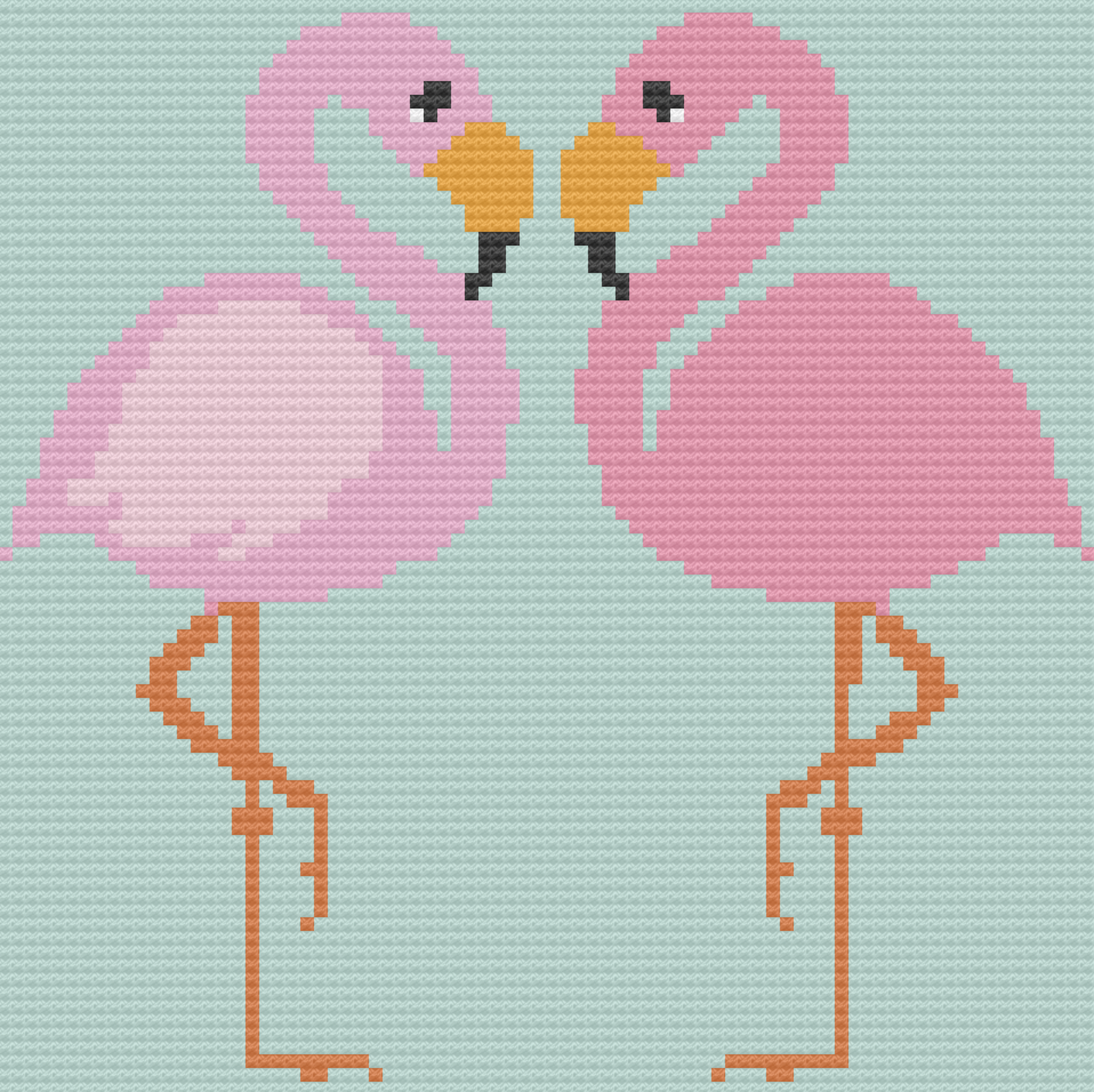 Flamingo Friends Afghan, C2C Crochet Pattern, Written Row by Row, Color Counts, Instant Download, C2C Graph, C2C Pattern, Graphgan Pattern, Corner to Corner, Graphgan, Crochet Pattern