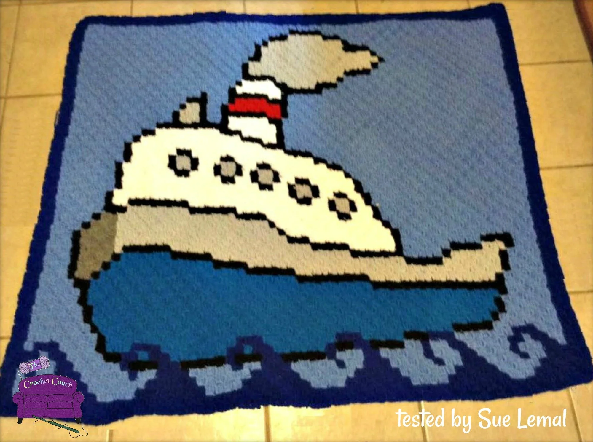 Boat Kids Afghan, C2C Crochet Pattern
