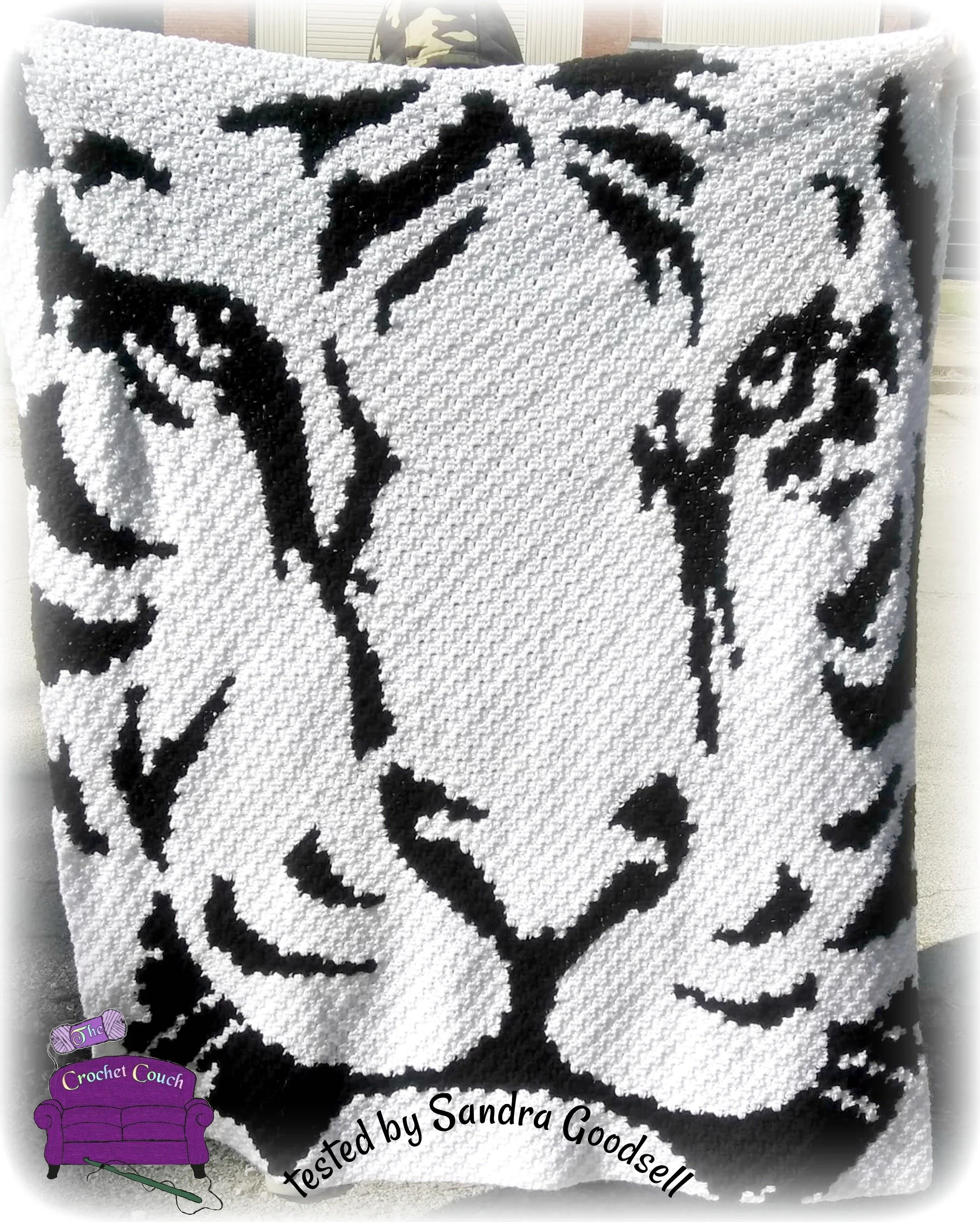 Tiger Afghan, C2C Crochet Pattern, Written Row by Row, Color Counts, Instant Download, C2C Graph, C2C Pattern, Graphgan Pattern, Corner to Corner, Graphgan, Crochet Pattern