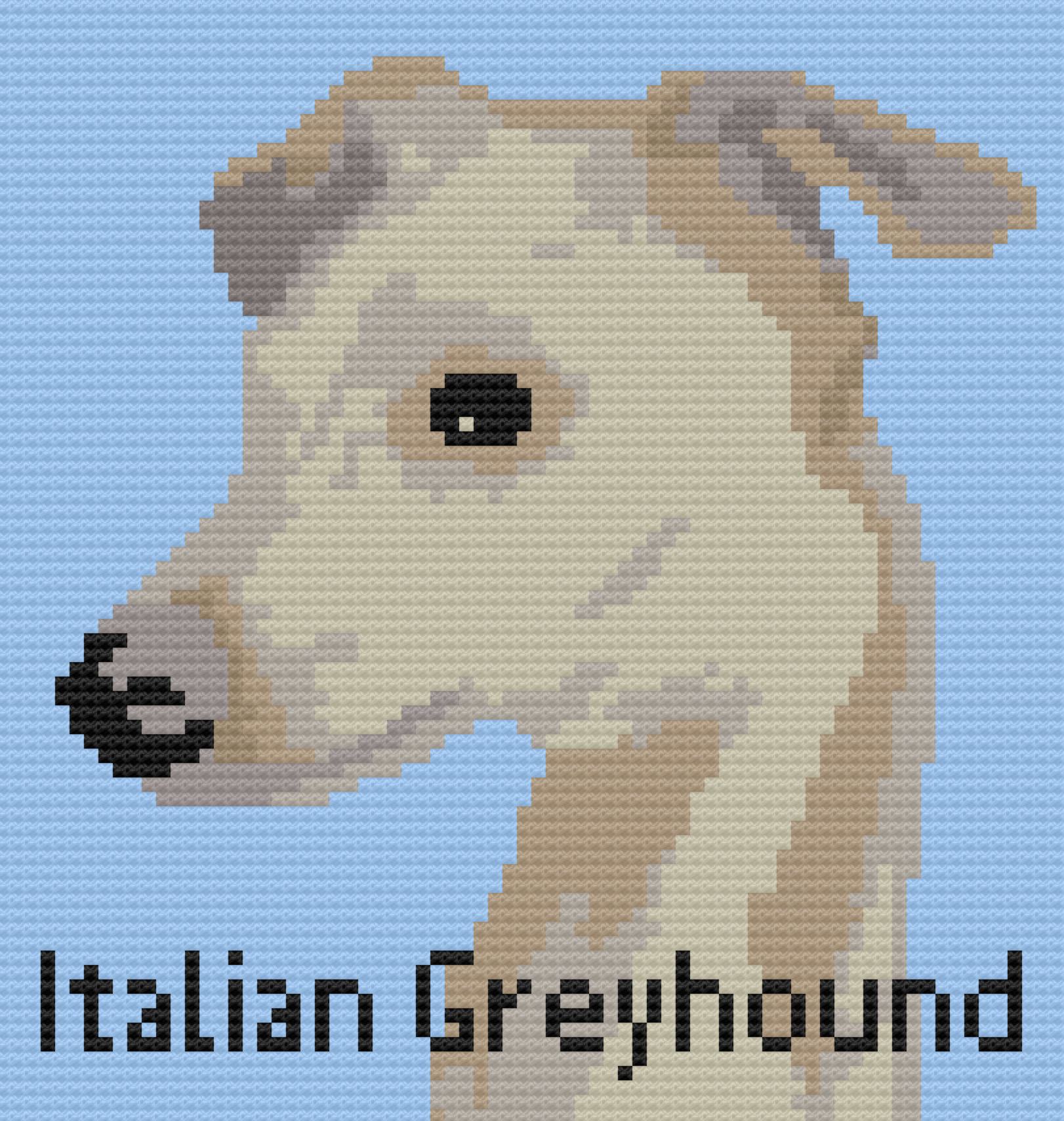 Italian Greyhound Afghan, C2C Crochet Pattern