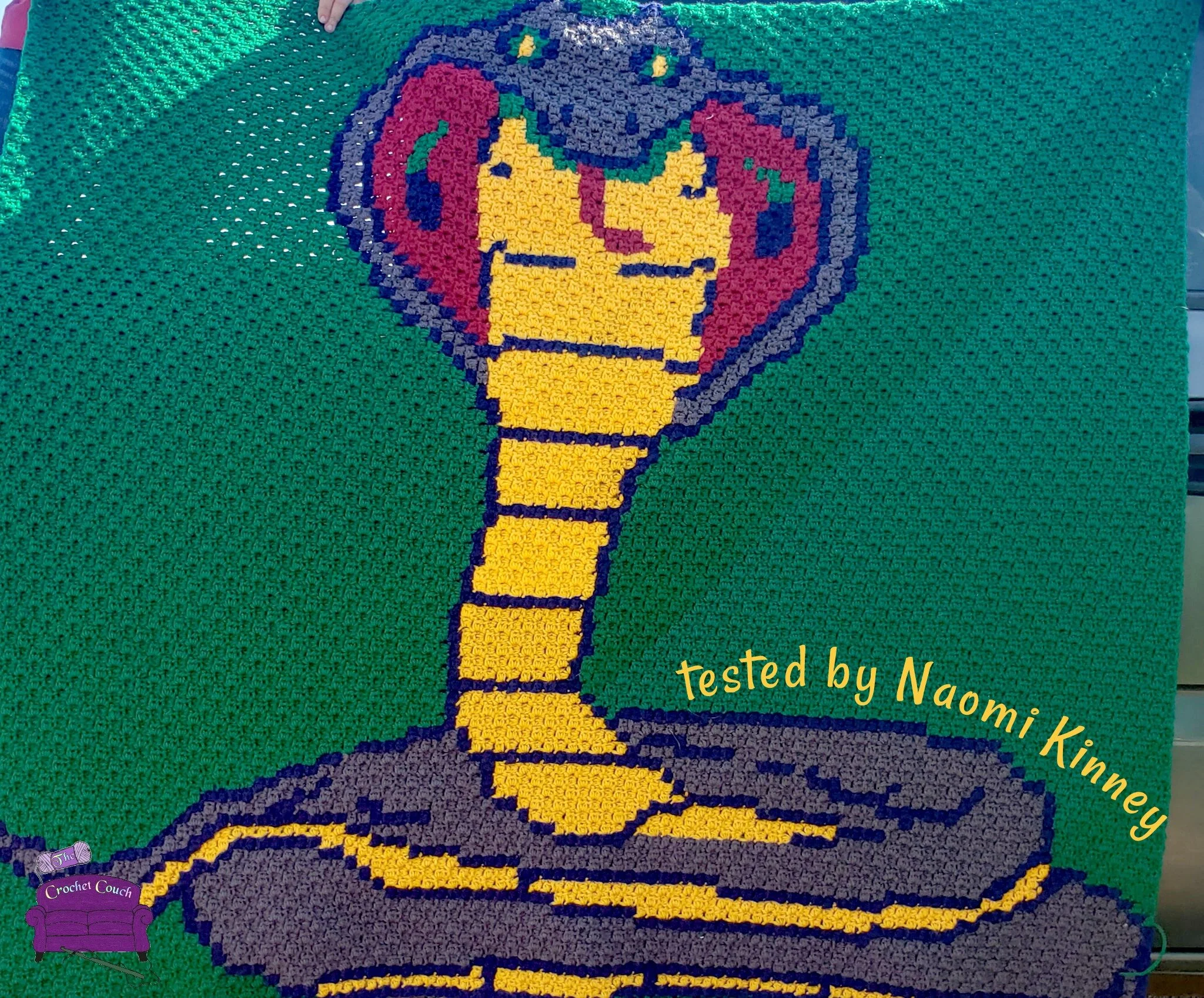 Cobra Afghan, C2C Crochet Pattern