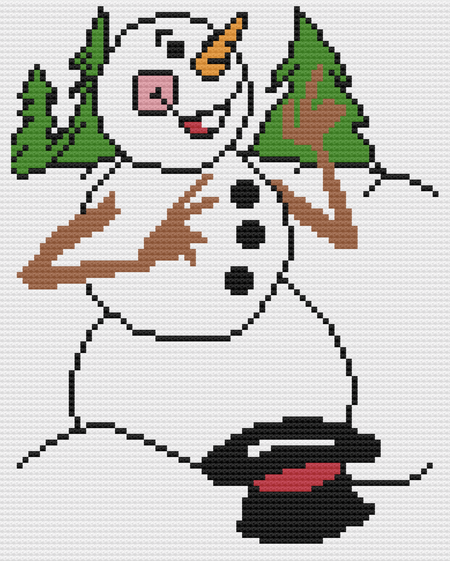 Snowman Afghan, C2C Crochet Pattern