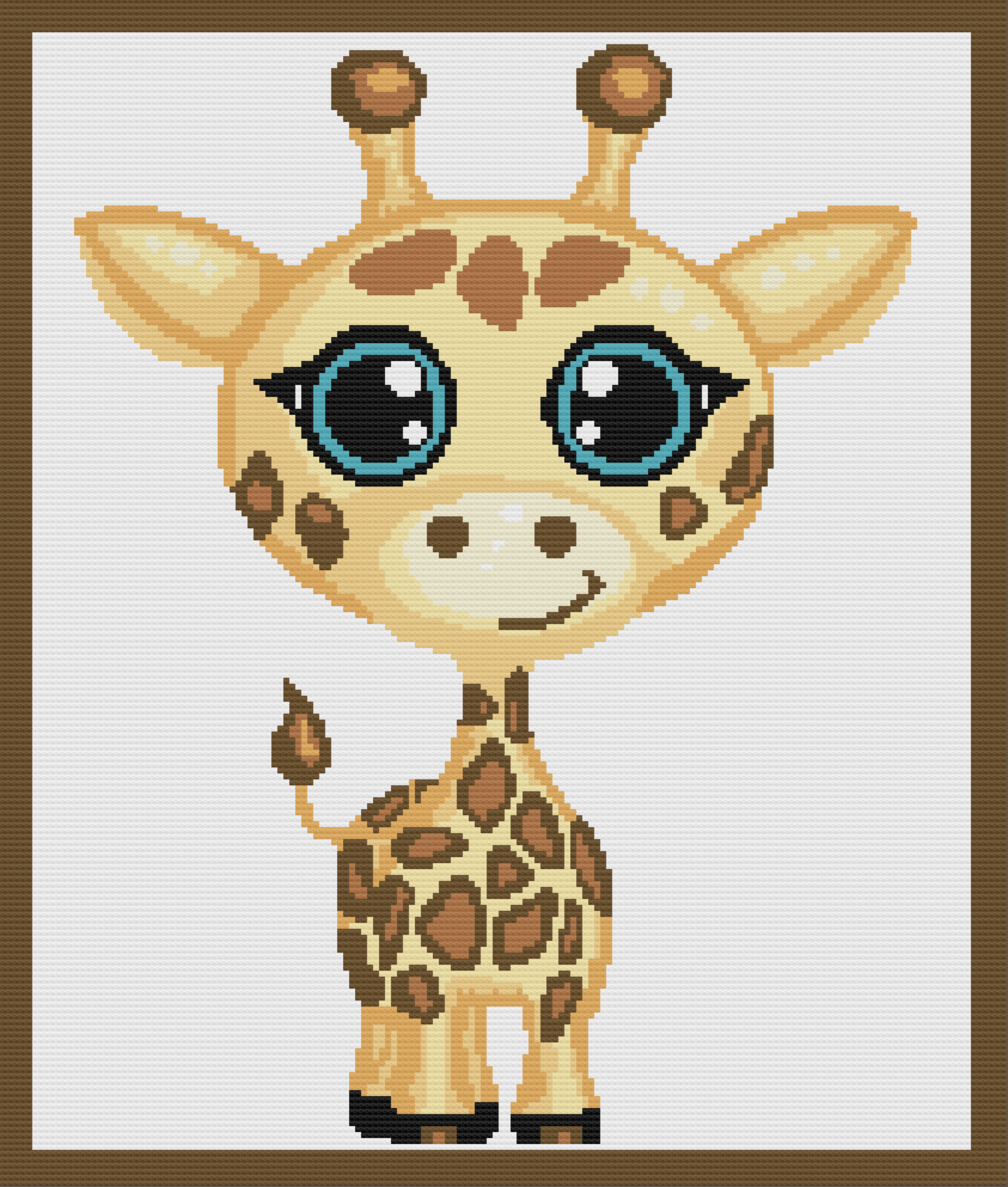 Baby Giraffe Afghan, SC or TSS Crochet Pattern