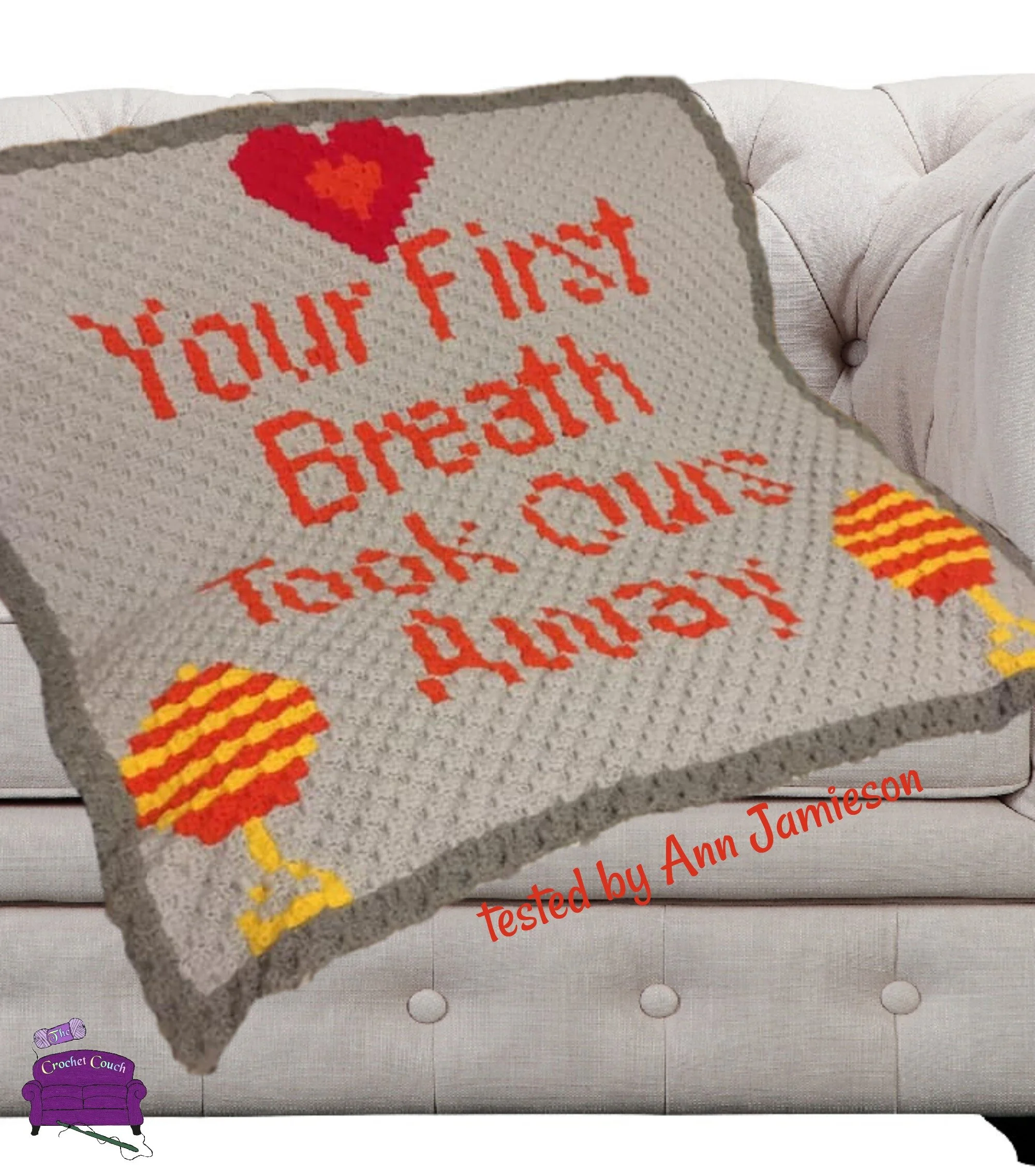 Your First Breath Baby Afghan, C2C Graph
