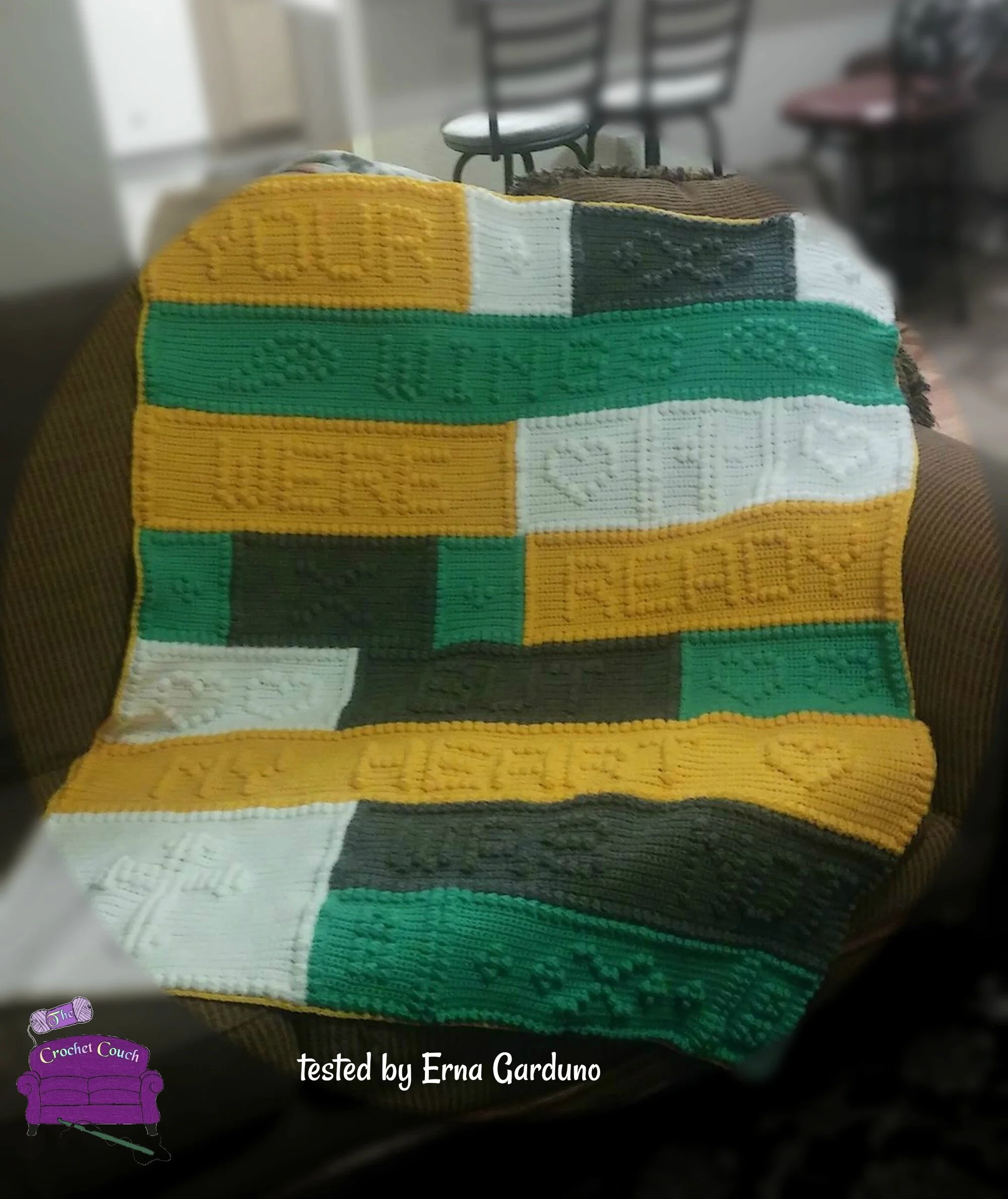 Your Wings Were Ready Afghan, Bobble Stitch Crochet Pattern