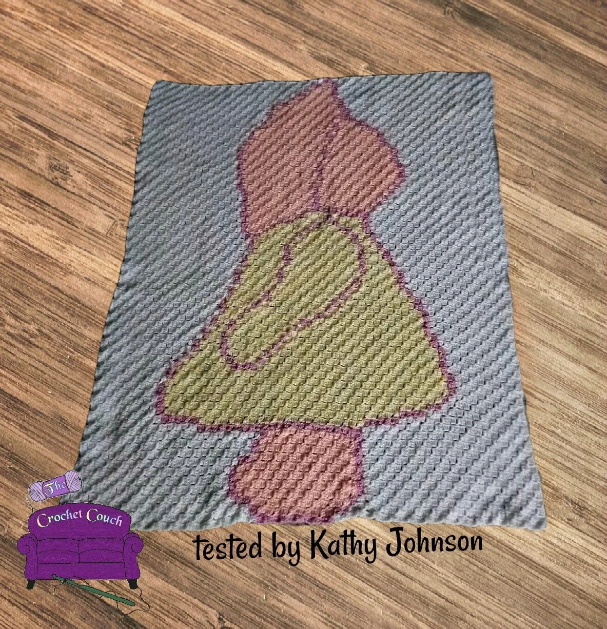 Sunbonnet Sue Simple Blue Afghan, C2C Crochet Pattern