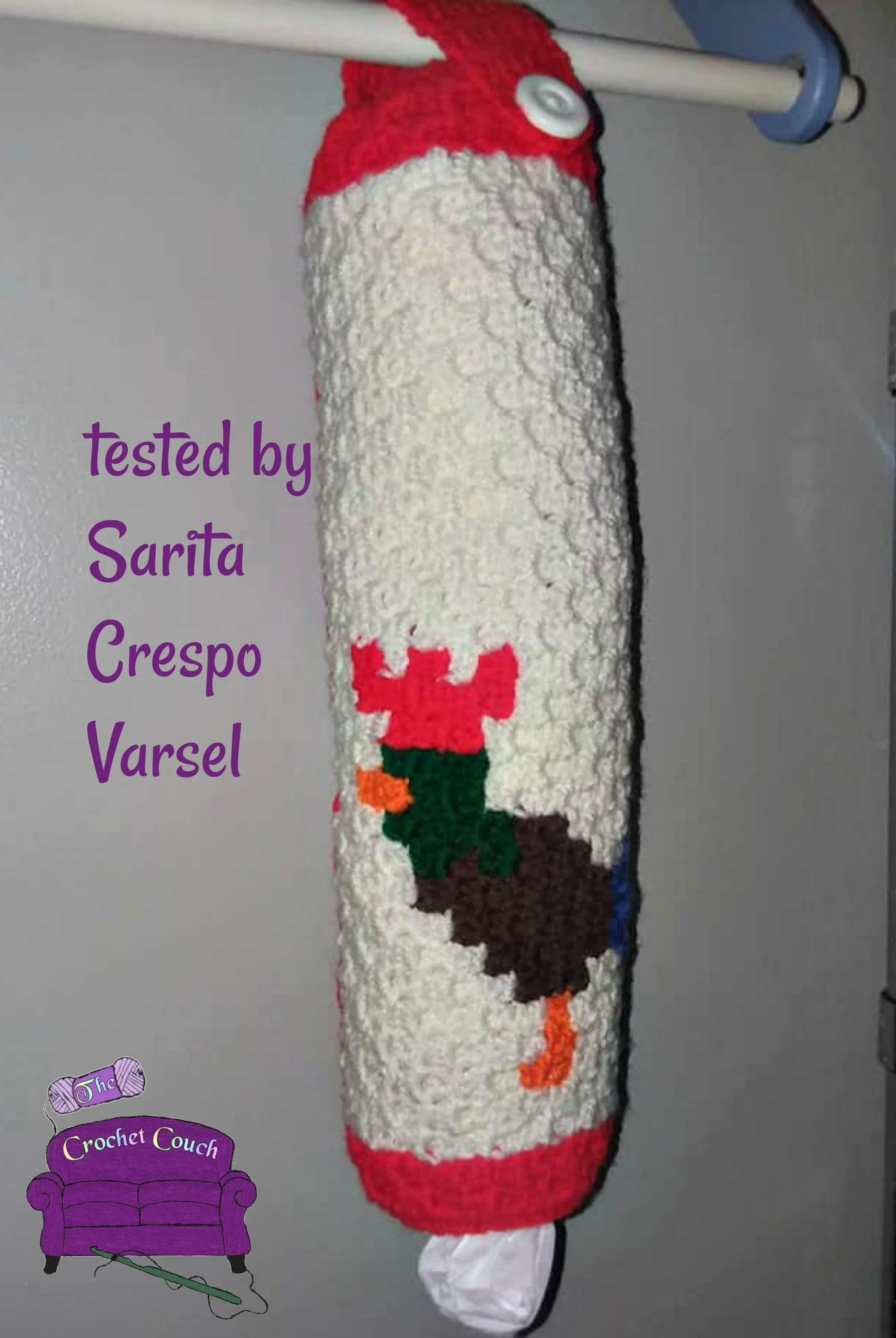 Rooster Grocery Bag Holder, C2C Crochet Pattern