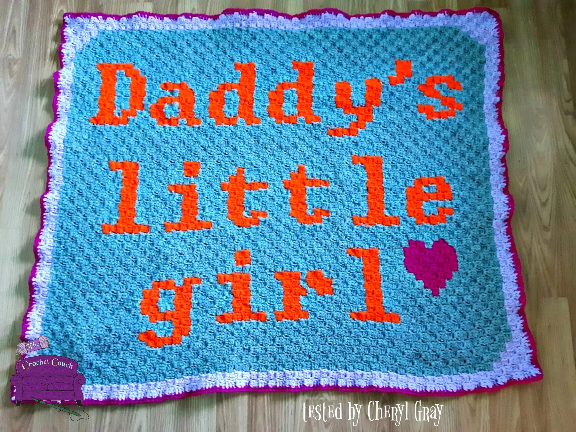Daddy's Little Girl Afghan, C2C Crochet Pattern