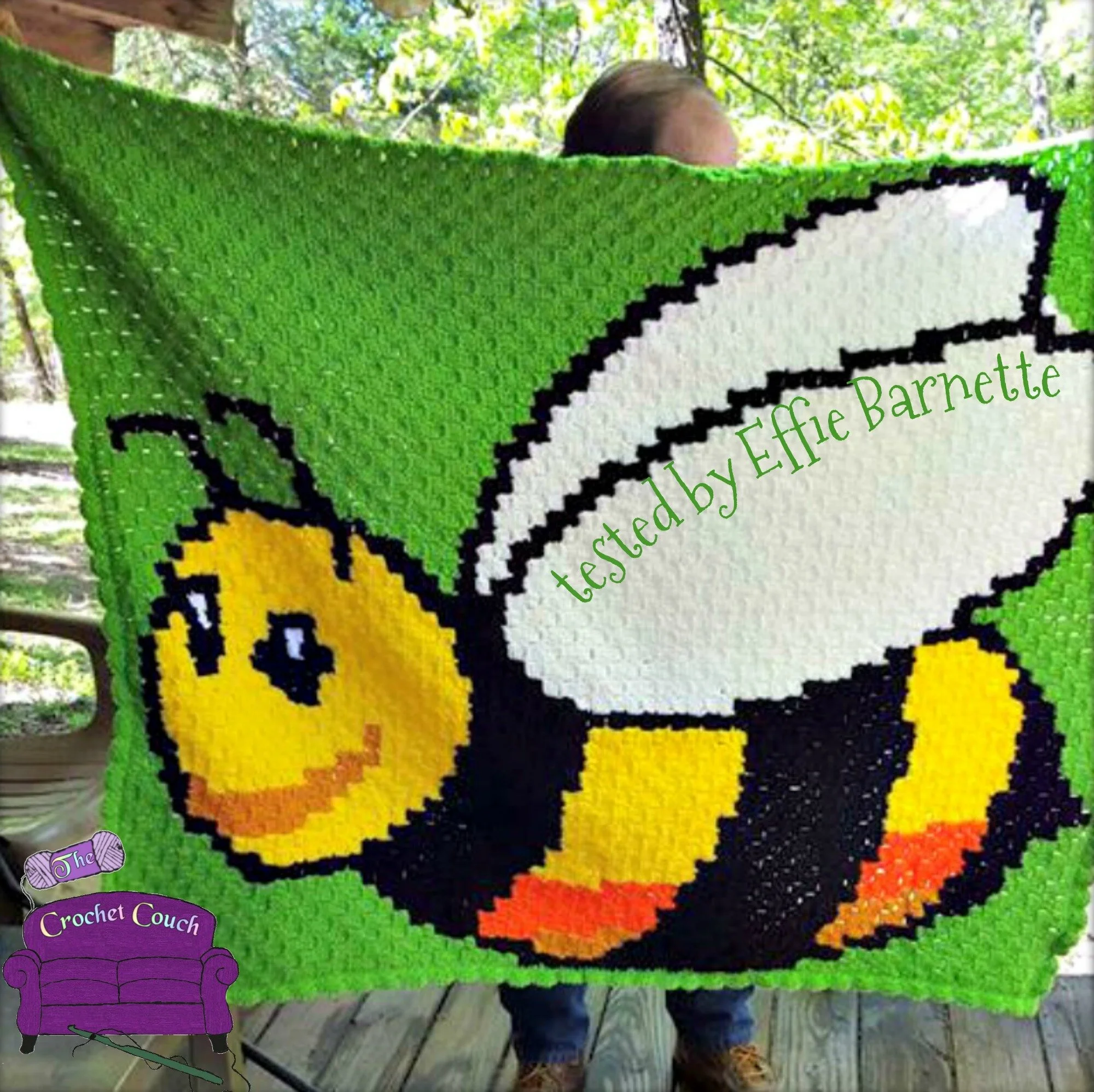 Bumblebee Kids Afghan, C2C Crochet Pattern, Written Row by Row, Color Counts, Instant Download, C2C Graph, C2C Pattern, Graphgan Pattern, Corner to Corner, Graphgan, Crochet Pattern