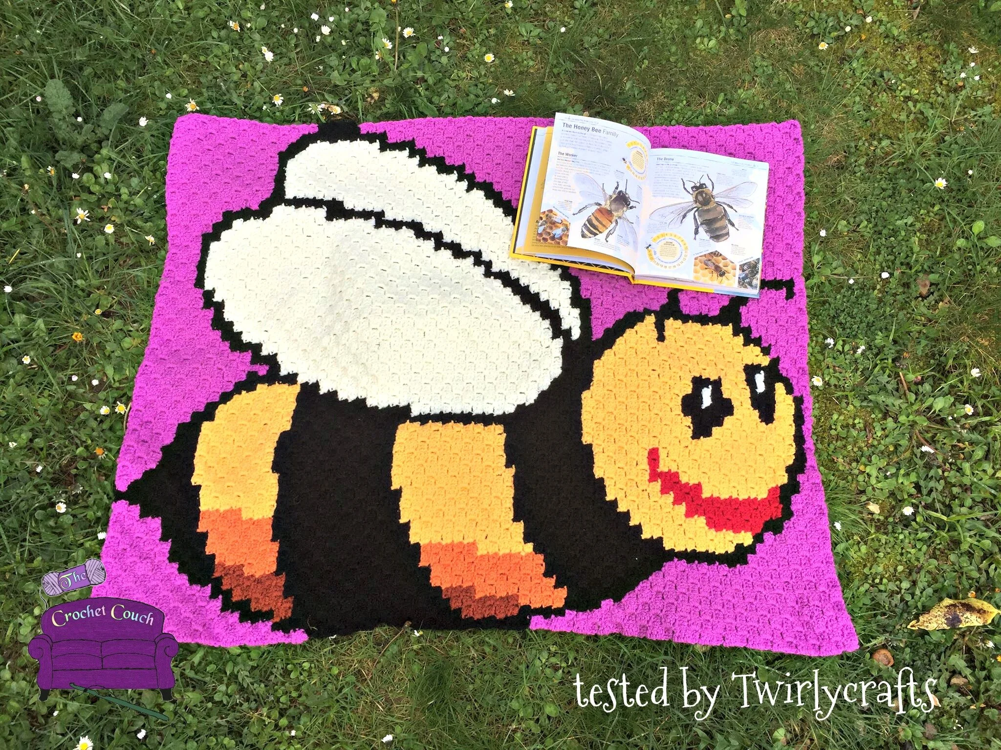 Bumblebee Kids Afghan, C2C Crochet Pattern, Written Row by Row, Color Counts, Instant Download, C2C Graph, C2C Pattern, Graphgan Pattern, Corner to Corner, Graphgan, Crochet Pattern