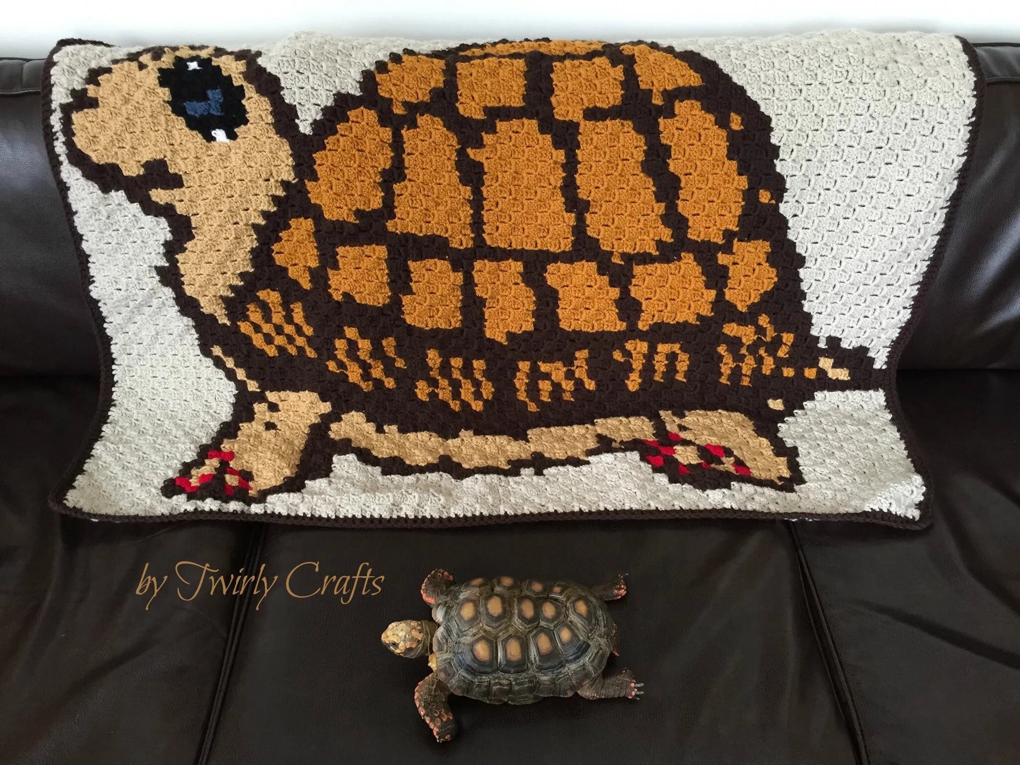 Turtle Afghan, C2C Crochet Pattern