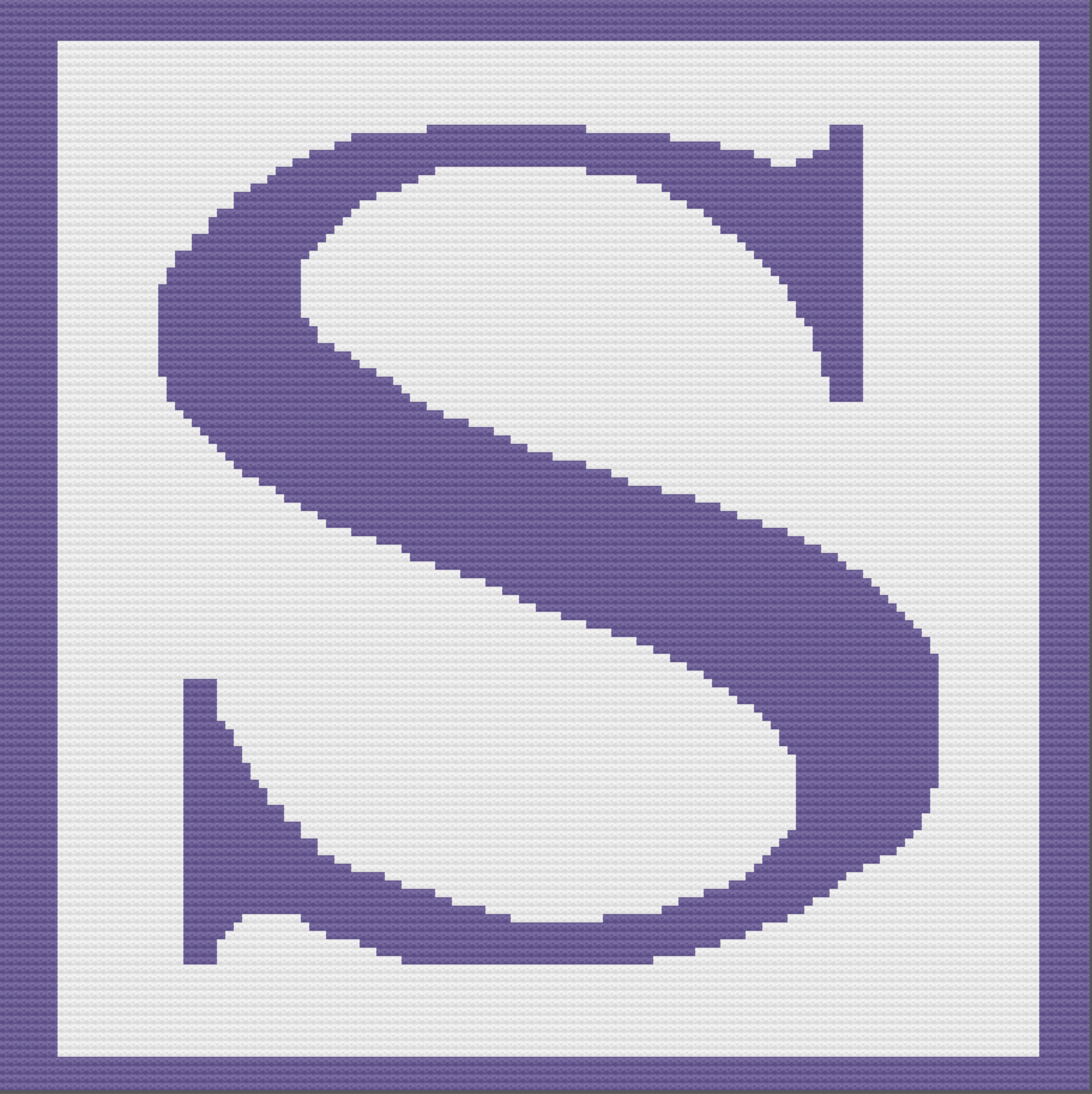 Letter S Times Queen Afghan, C2C Crochet Pattern