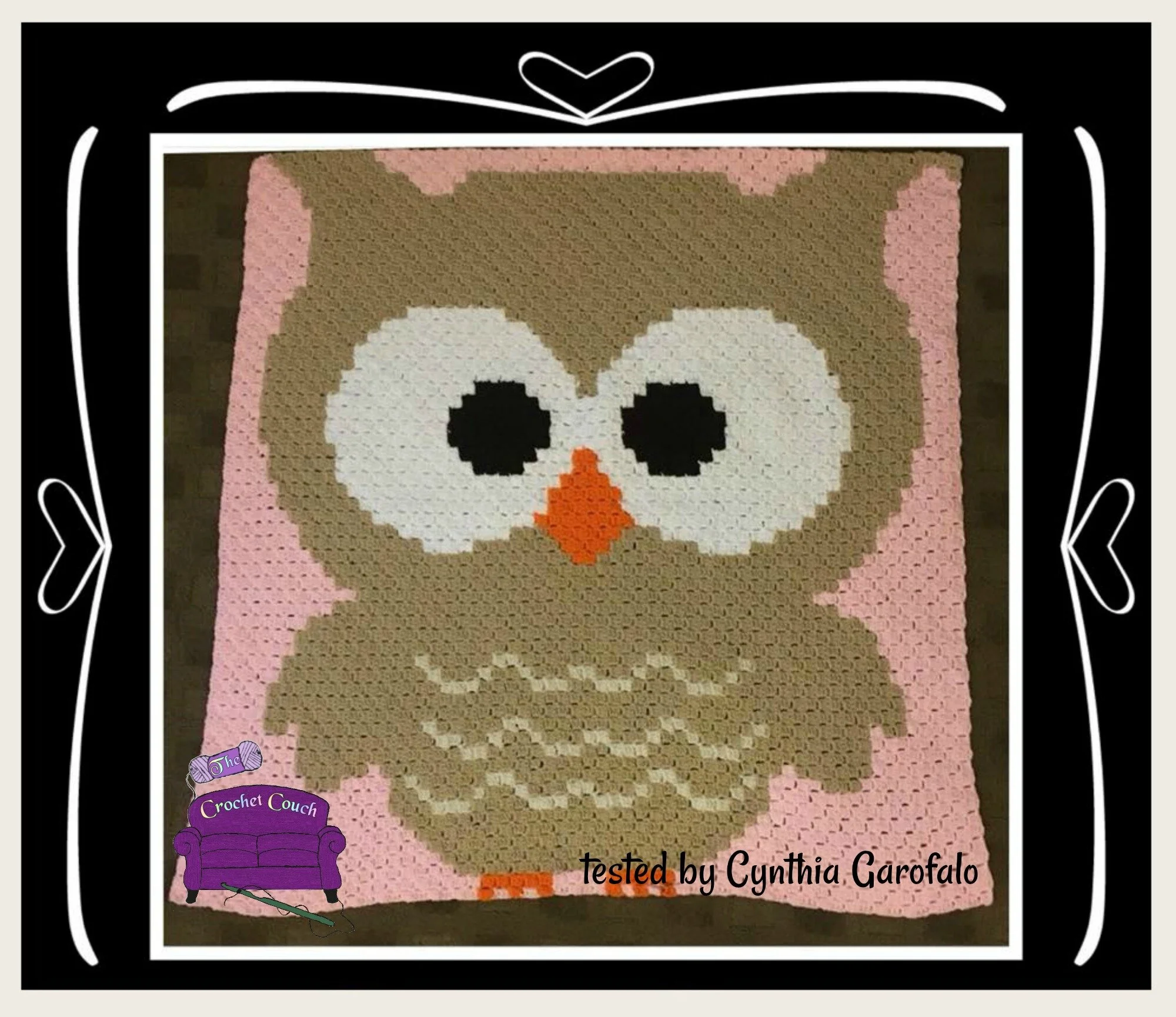Owl Baby Afghan, C2C Crochet Pattern