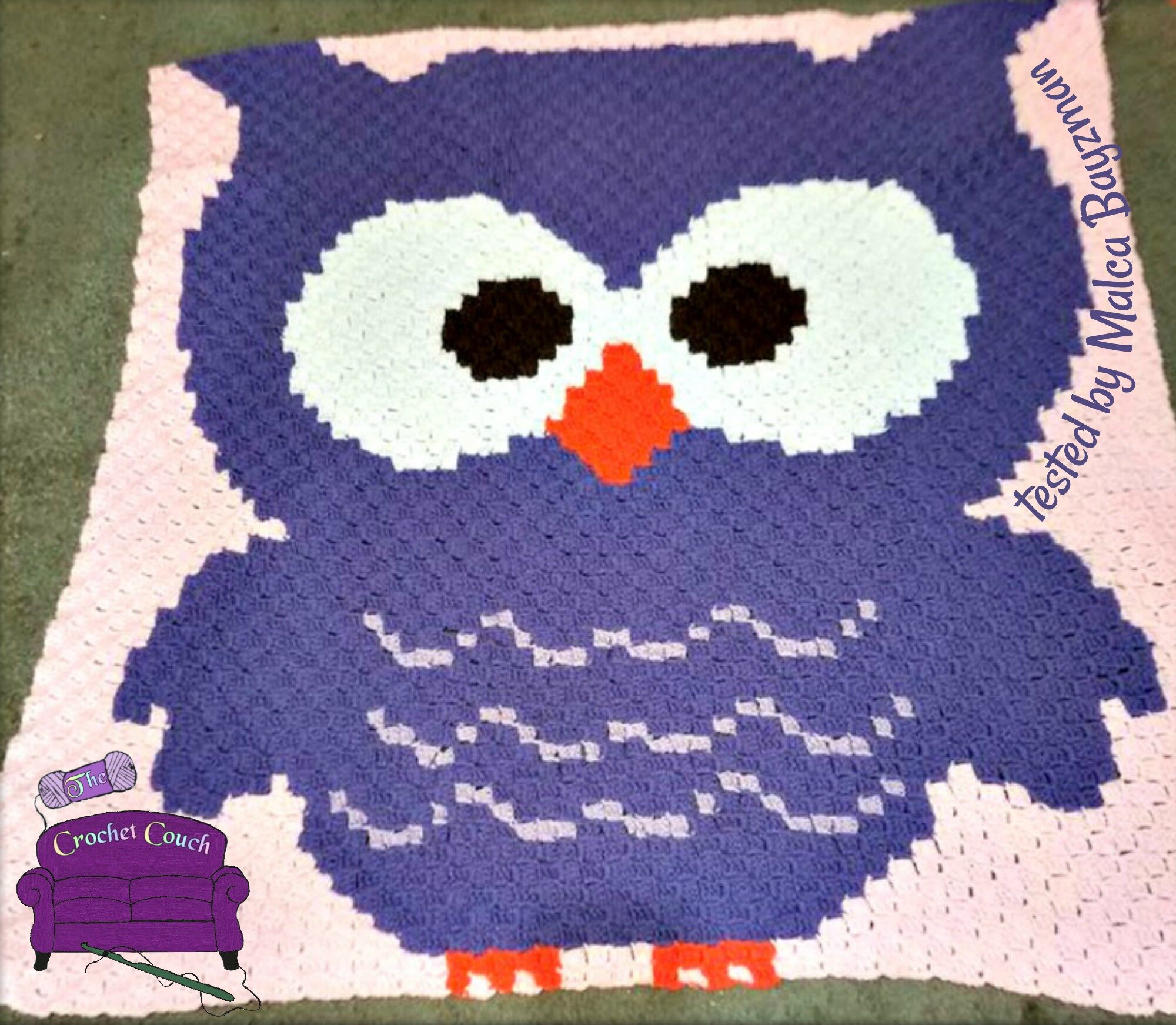 Owl Baby Afghan, C2C Crochet Pattern