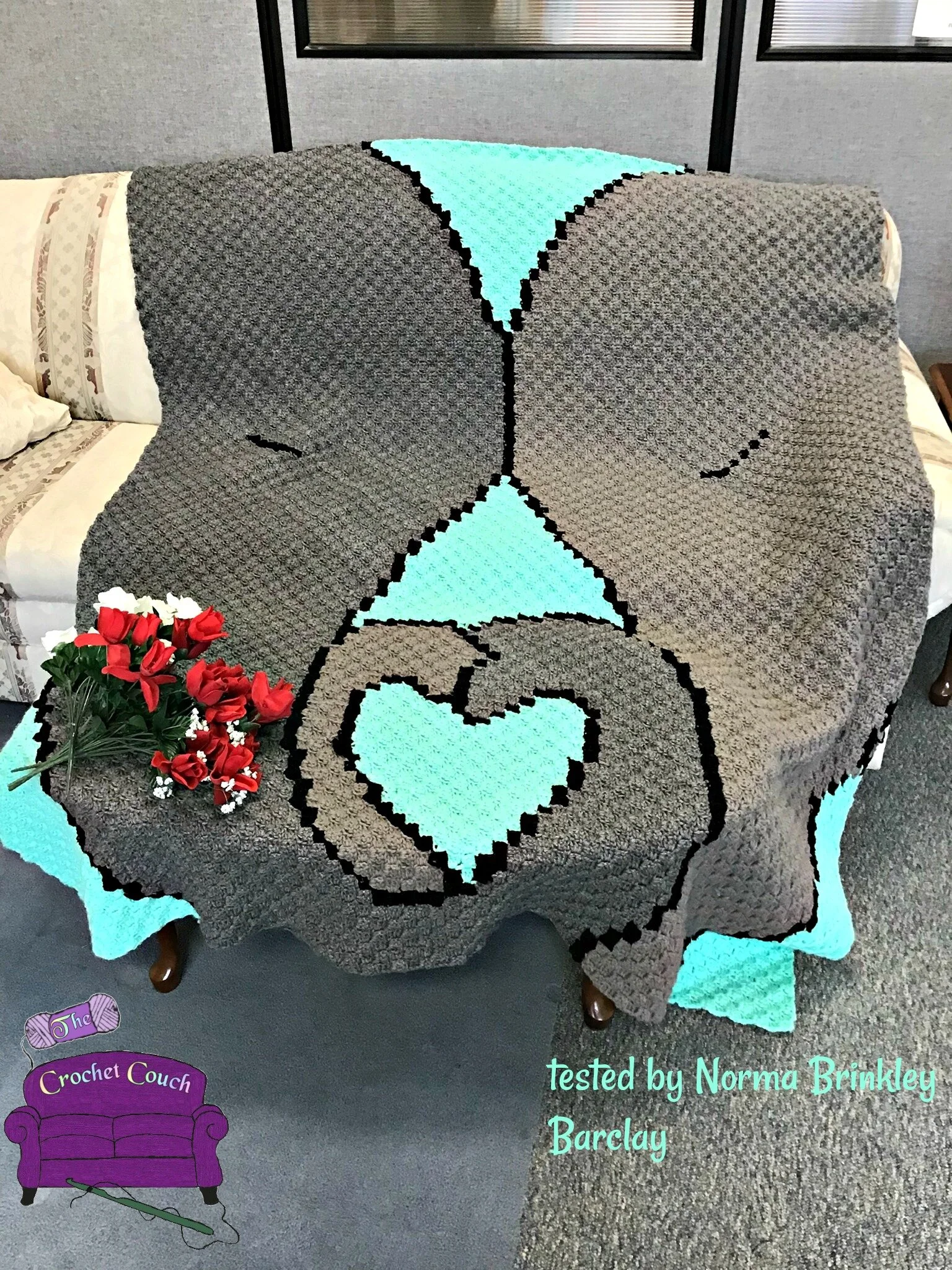 Elephant Love Afghan, C2C Crochet Pattern