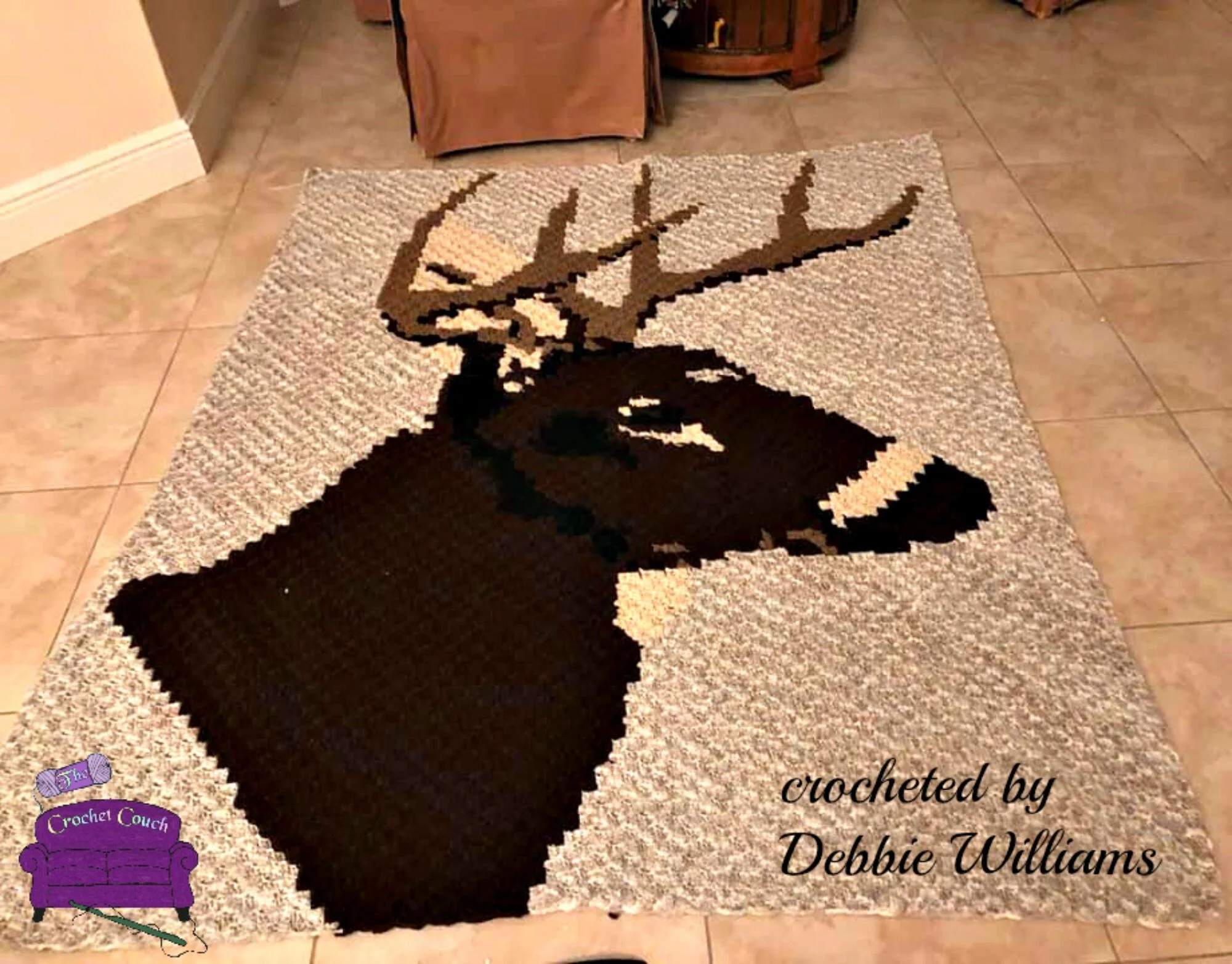 Mule Deer Afghan, C2C Crochet Pattern